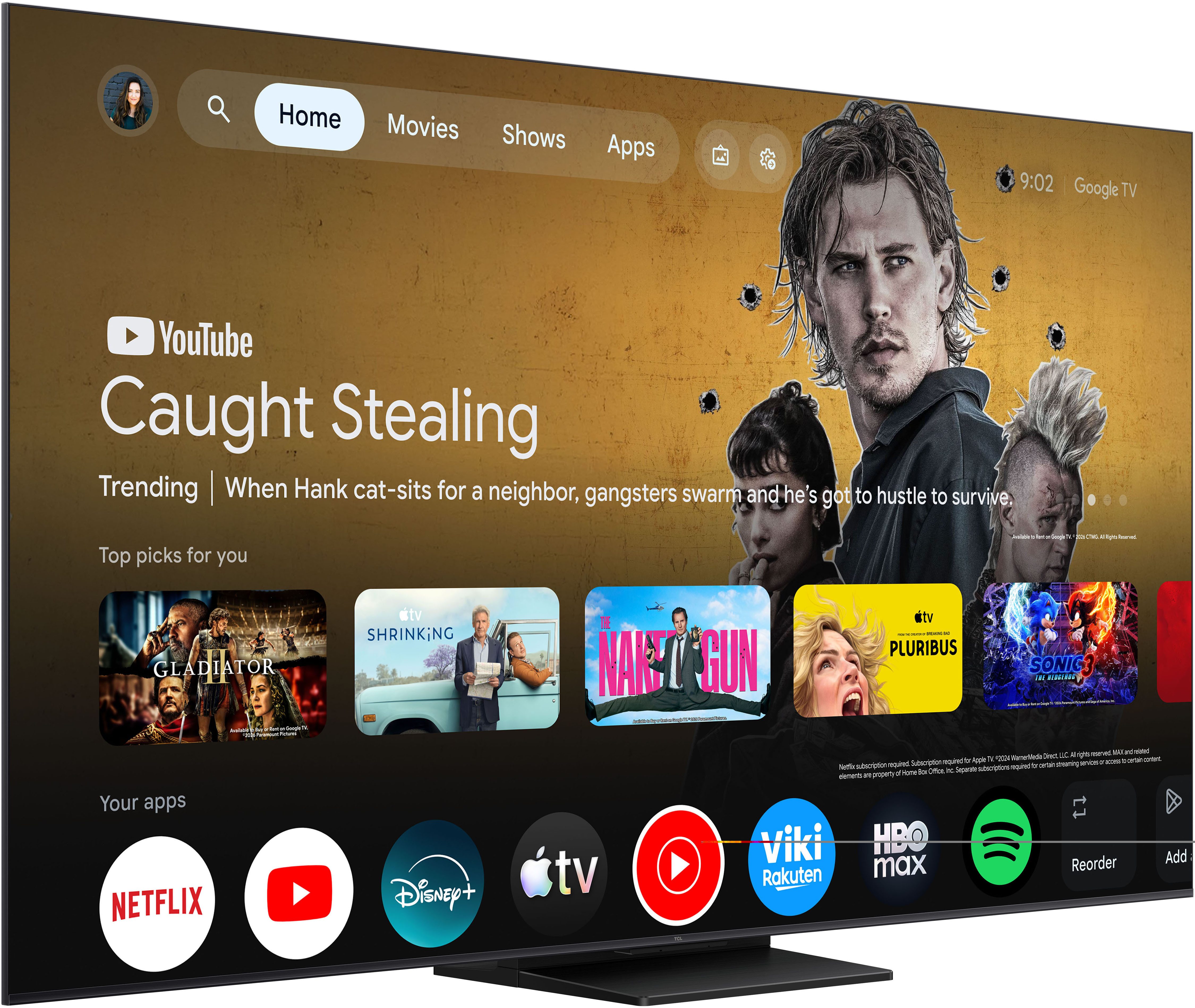 TCL 55Q7D ProX1 QLED Mini LED-Fernseher (139 cm/55 Zoll, 4K Ultra HD, Google TV, SQD-Mini LED, AiPQ Prozessor, ONKYO 2.1, Dolby Vision, Apple AirPlay 2)