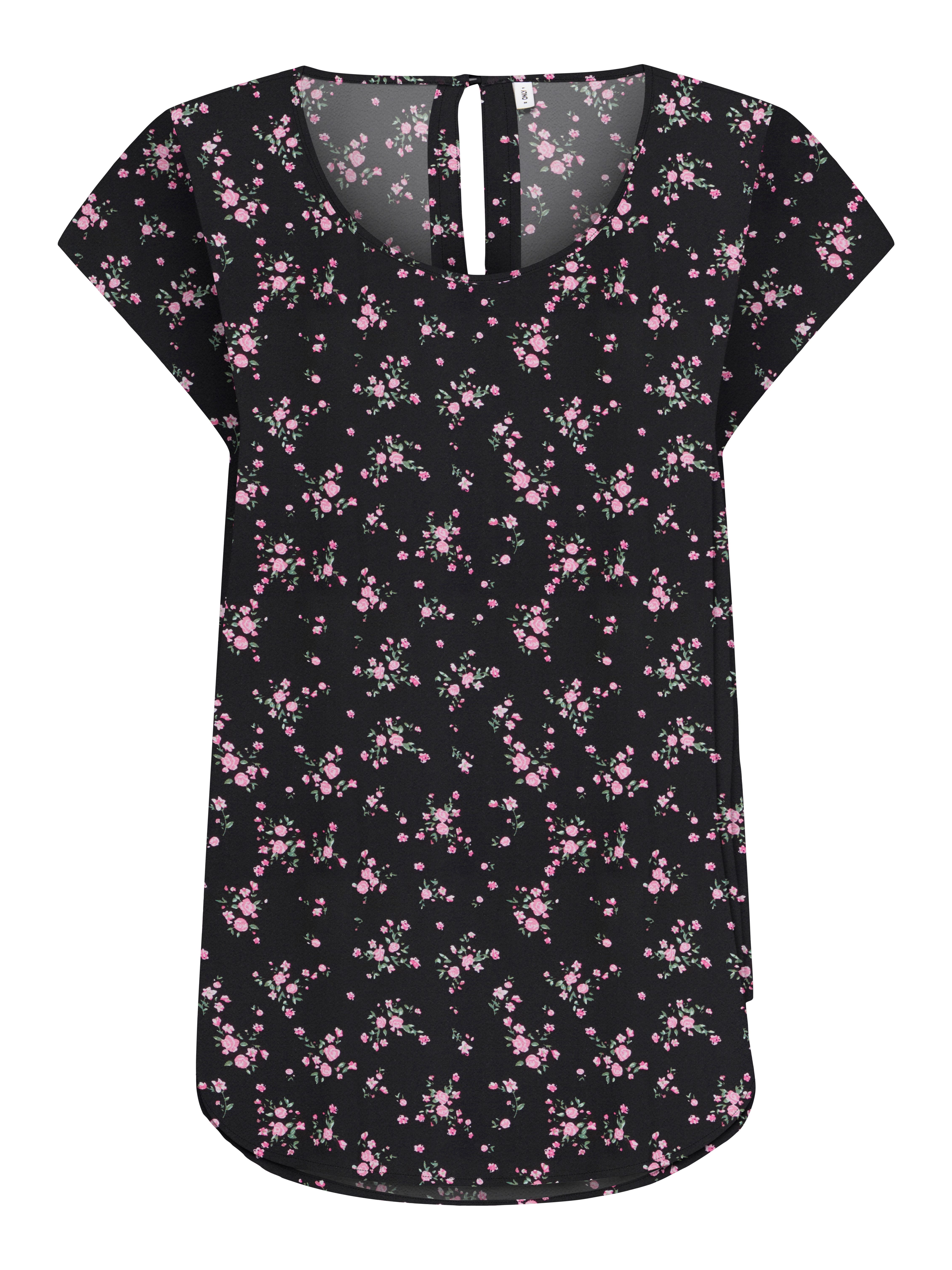 ONLY Shirtbluse ONLNOVA LIFE S/S TOP AOP PTM Viskose, regular fit, Rundhals günstig online kaufen