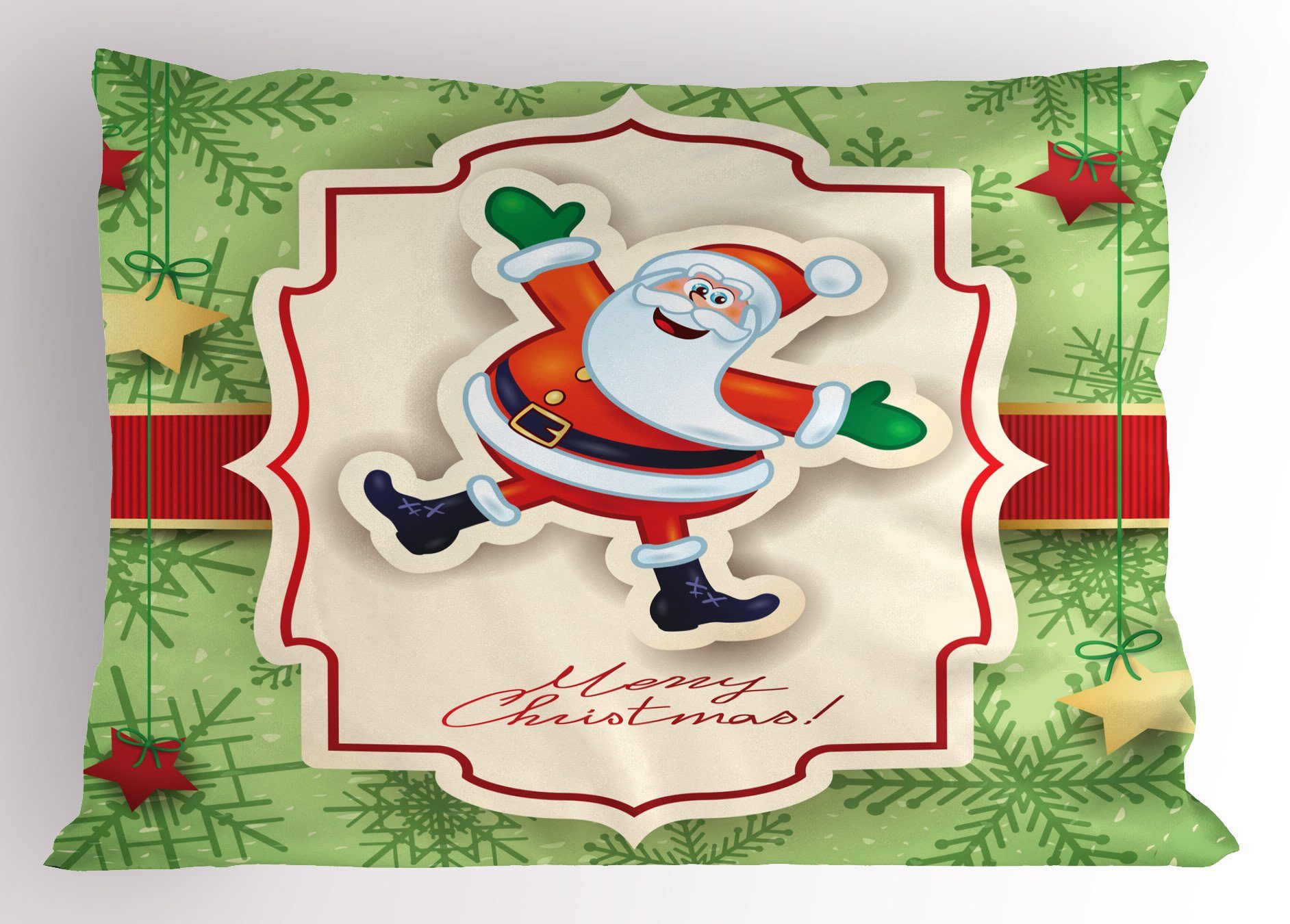 Kissenbezüge Dekorativer Standard King Size Gedruckter Kissenbezug, Abakuhaus (1 Stück), Weihnachten Lustige Sankt-Weinlese-Weihnachten