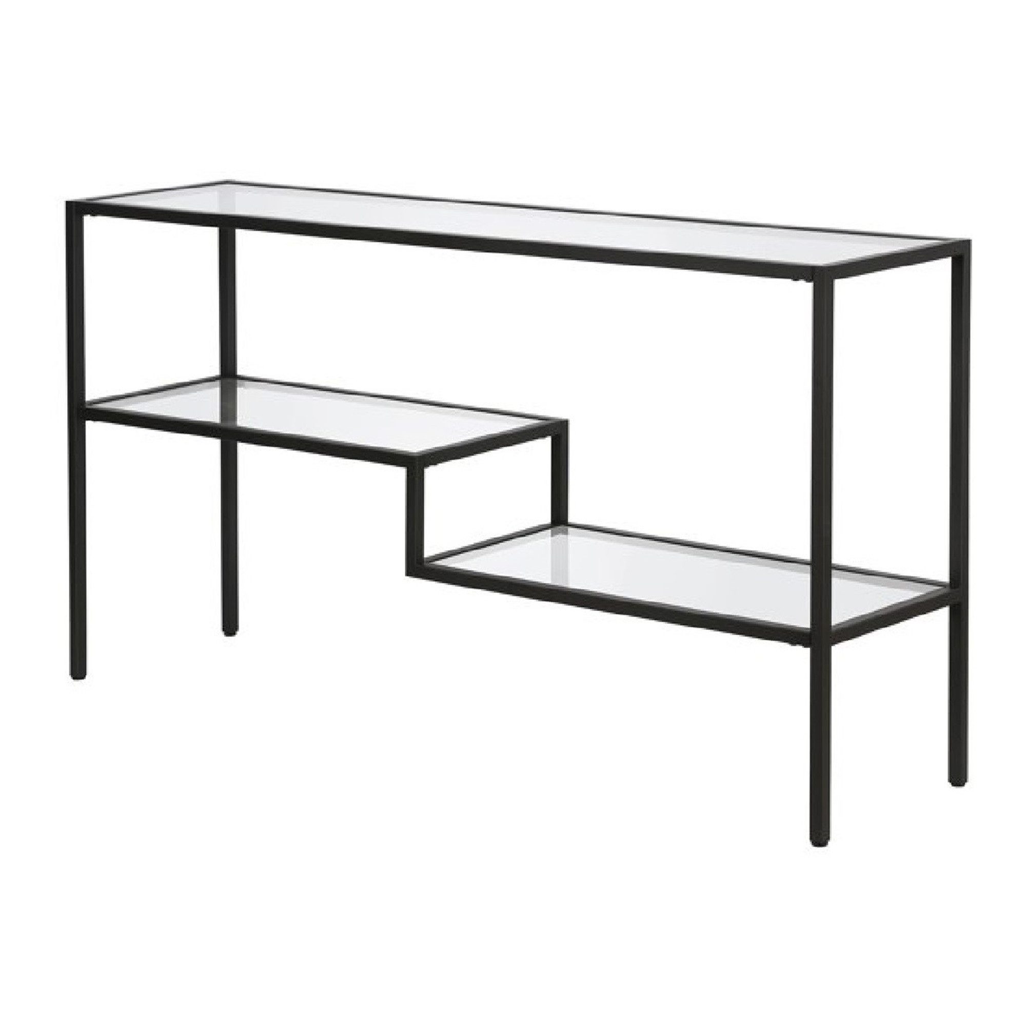 en.casa Konsolentisch, »Videnel« mit Glasplatte 120x30x76 günstig online kaufen