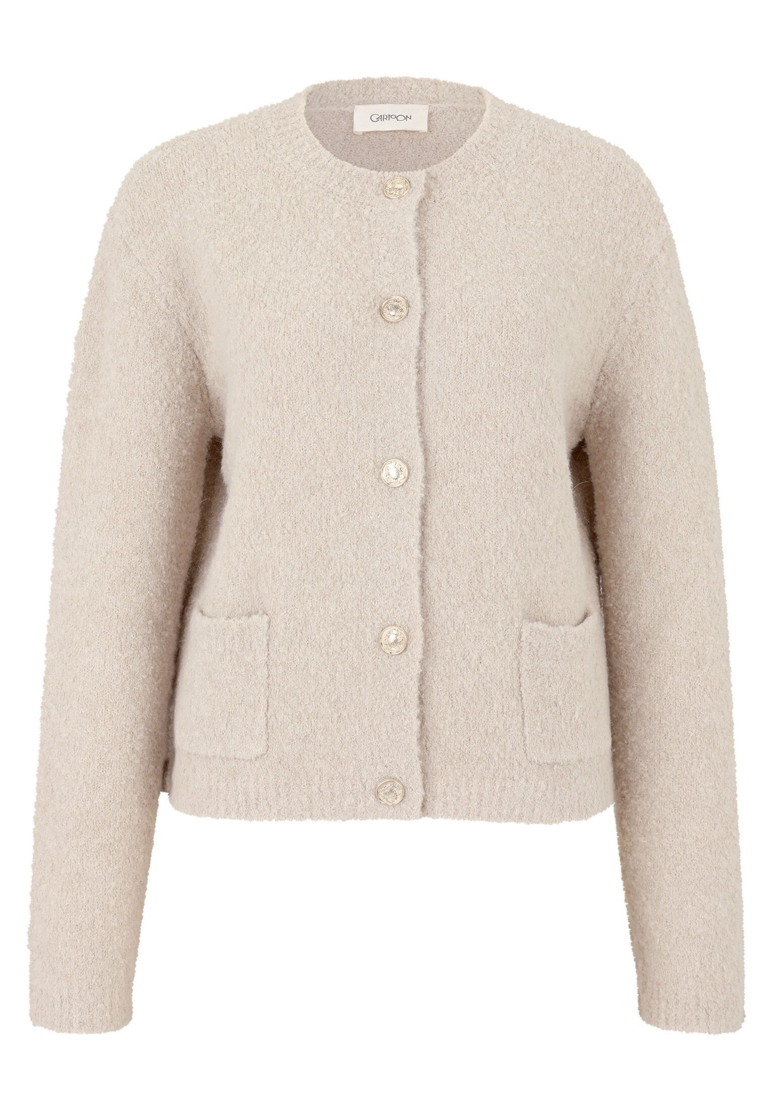 Cartoon Strickjacke Damen mit Knopfleiste (1-tlg)