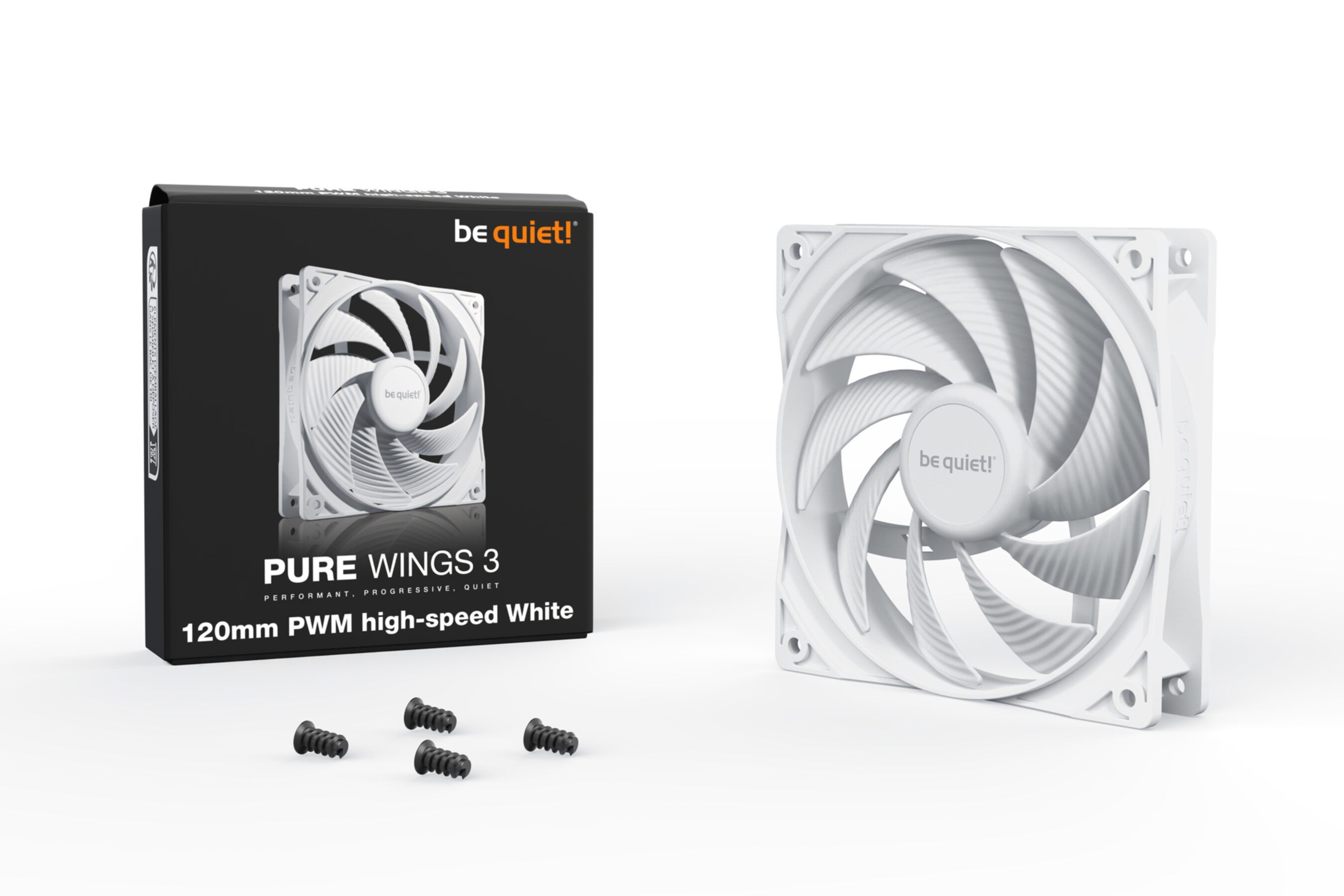 be quiet! Gehäuselüfter Pure Wings 3 120mm PWM high-speed White