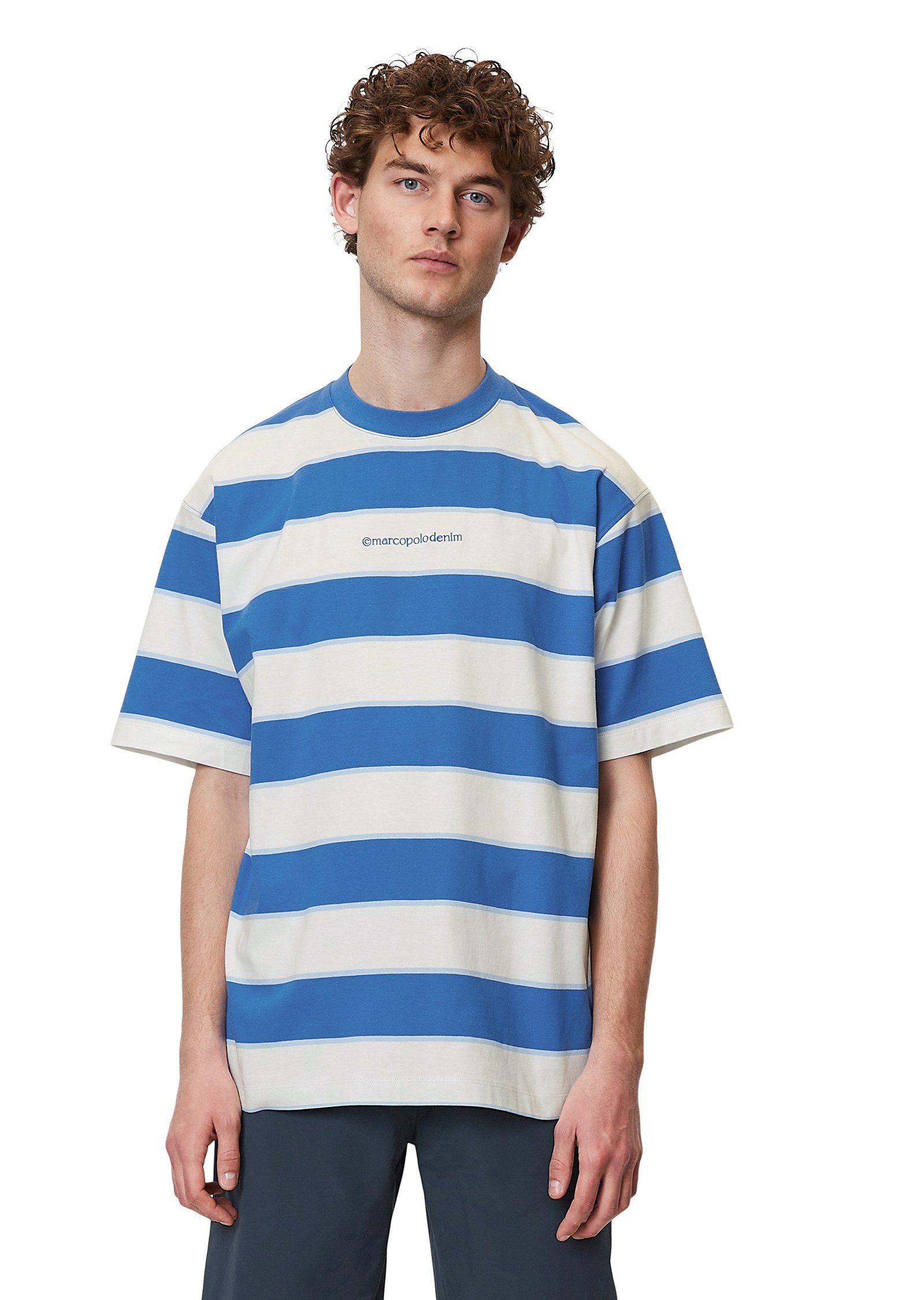 Marc O'Polo DENIM T-Shirt aus reiner Bio-Baumwolle blau | T-Shirts
