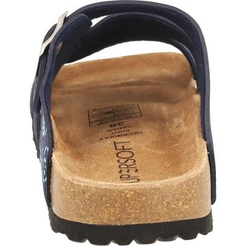 SUPERSOFT 274-147 Damen Hausschuhe Lederfußbett Sandale Pantolette verstellbar, gepolstert