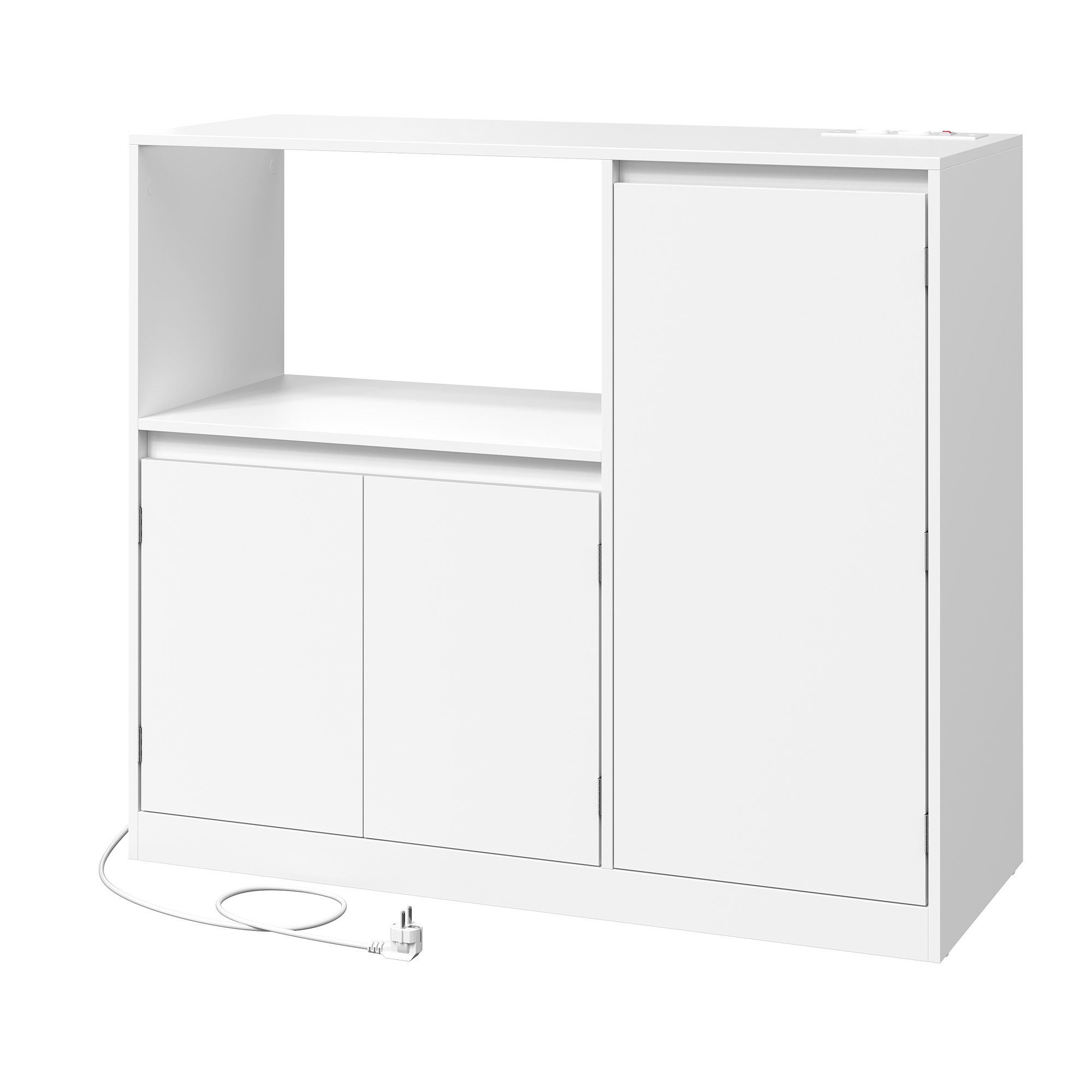 VASAGLE Buffet KAILYN Kollektion-Küchenschrank, Aufbewahrungsschrank, 40 x 90 x 90 cm (mit Arbeitsplatte, Mikrowellenregal) Sideboard, mit 1 offenem Fach, 3 Tür – Bild 4 von 5