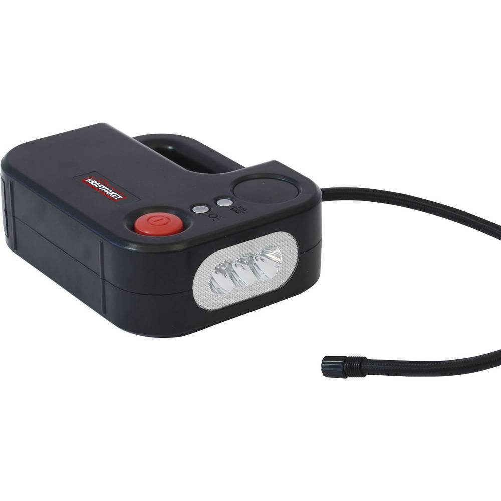 Dino KRAFTPAKET Kompressor 2in1 Kompressor Kraftpaket, 12 V Adapter zum Betrieb per Kabel, Digitales Display, Kabelfach/-aufn