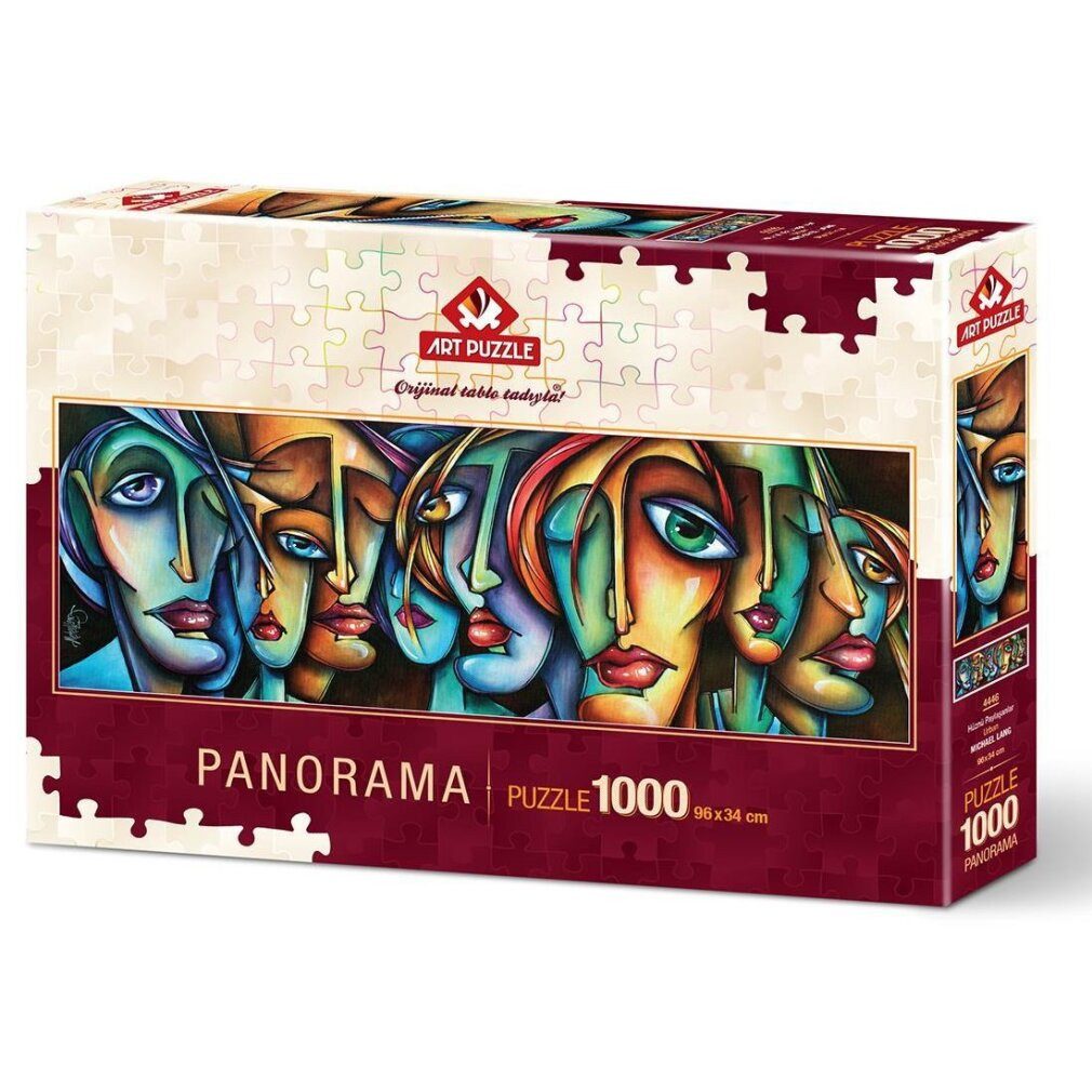 ART PUZZLE Puzzle Panoramapuzzle Gesichter 1000 Teile, Puzzleteile