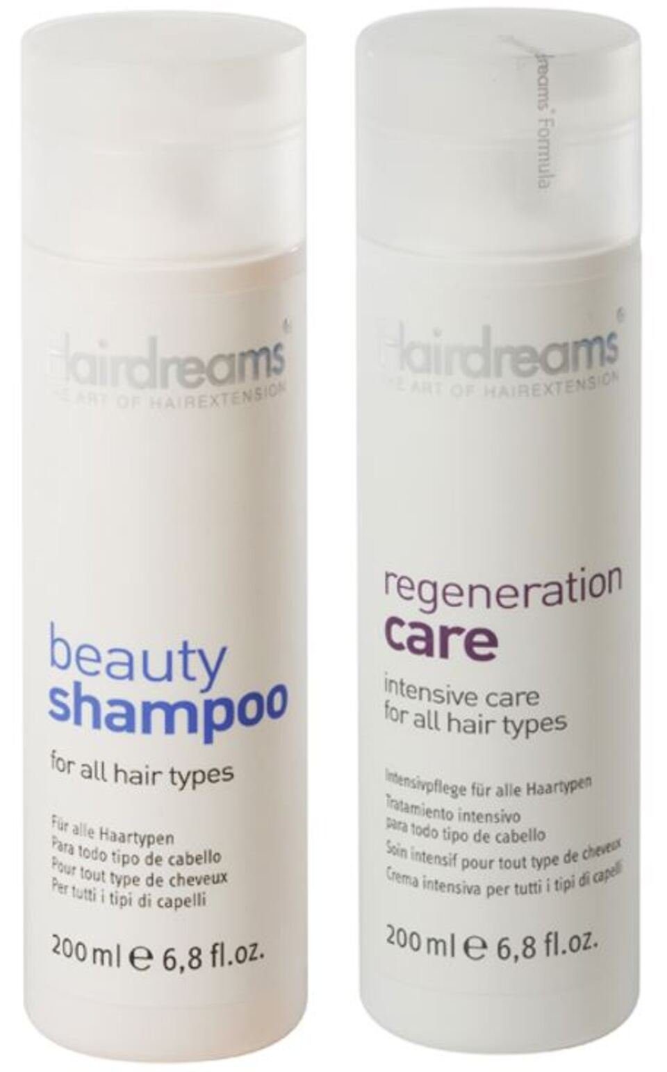 Hairdreams Haarpflege-Set Beauty Shampoo + Regeneration Care, Set, 2-tlg., für Haare mit Echthaarverlängerungen