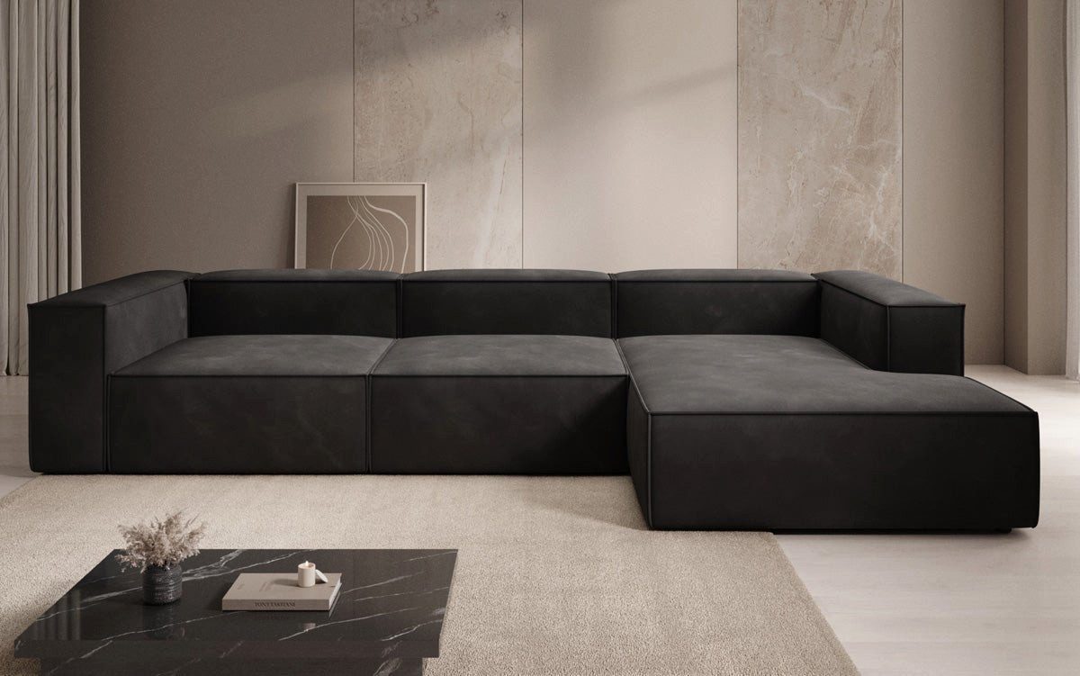 Luxusbetten24 Sofa Designer Sofa Lesley L, in Samt günstig online kaufen
