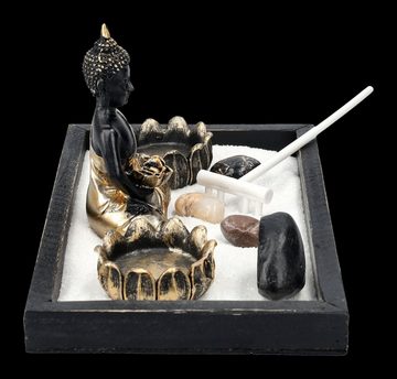 Figuren Shop GmbH Dekofigur Buddha Figur mit Zen Garten Set - Dekoration Dekofigur Fantasy