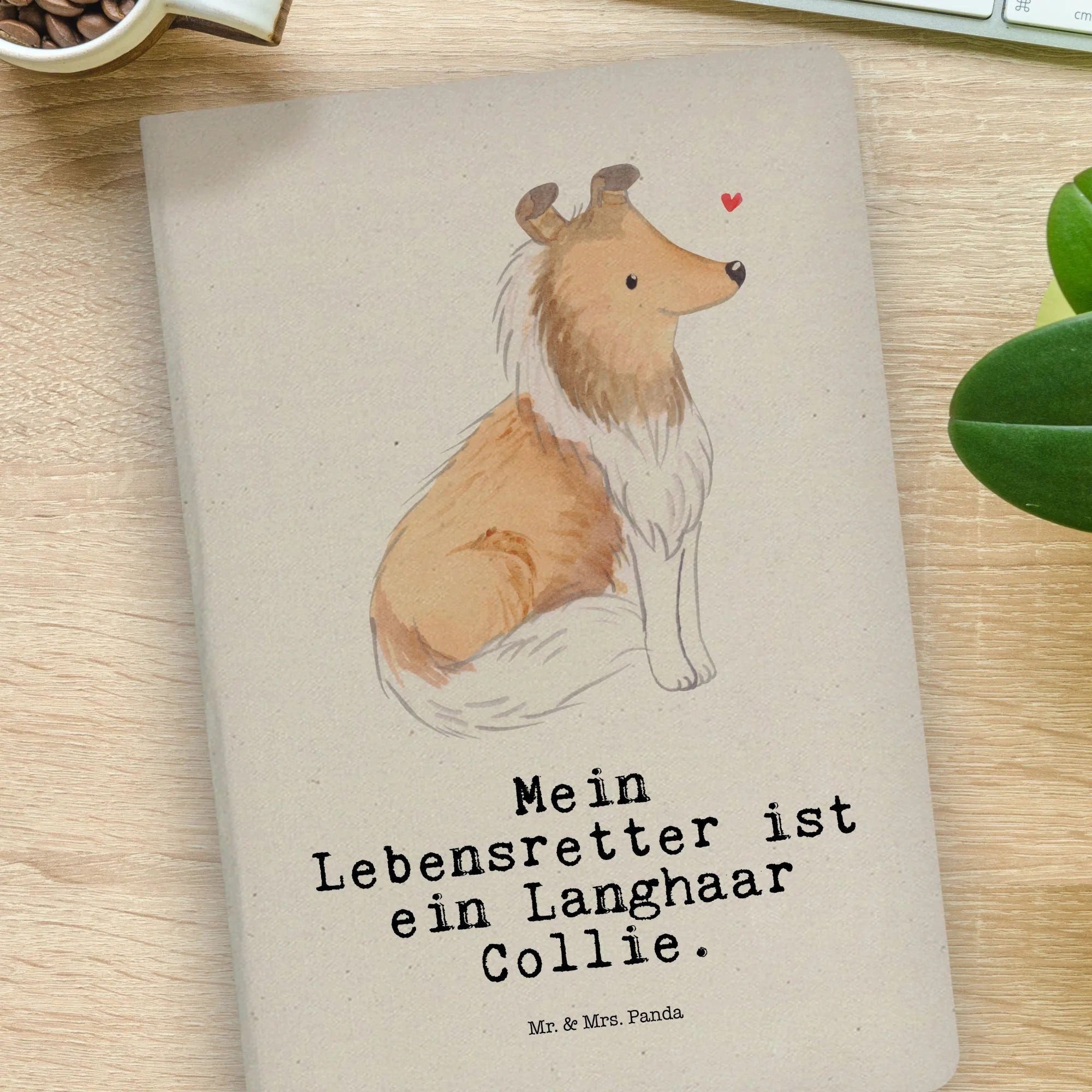 Thumbnail - Mr. & Mrs. Panda Notizbuch Langhaar Collie Lebensretter - Transparent - Geschenk, Hund, Rassehun Mr. & Mrs. Panda, Bezau...