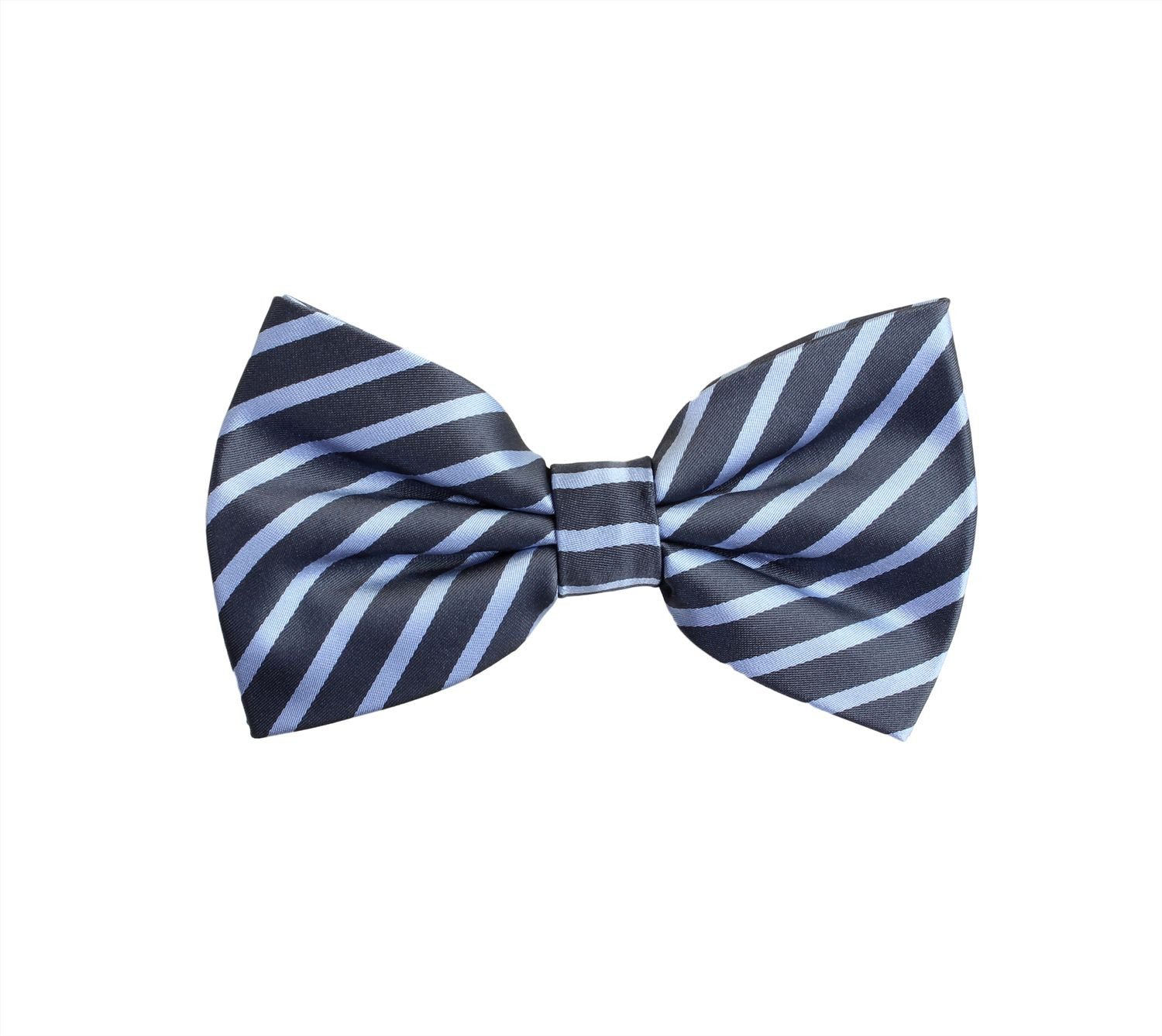 Fabio Farini Fliege Herren Streifen Fliegen - Männer Querbinder Vorgebunden Bowtie (1-St., Gestreift) Streifen - Navyblau/Hellblau