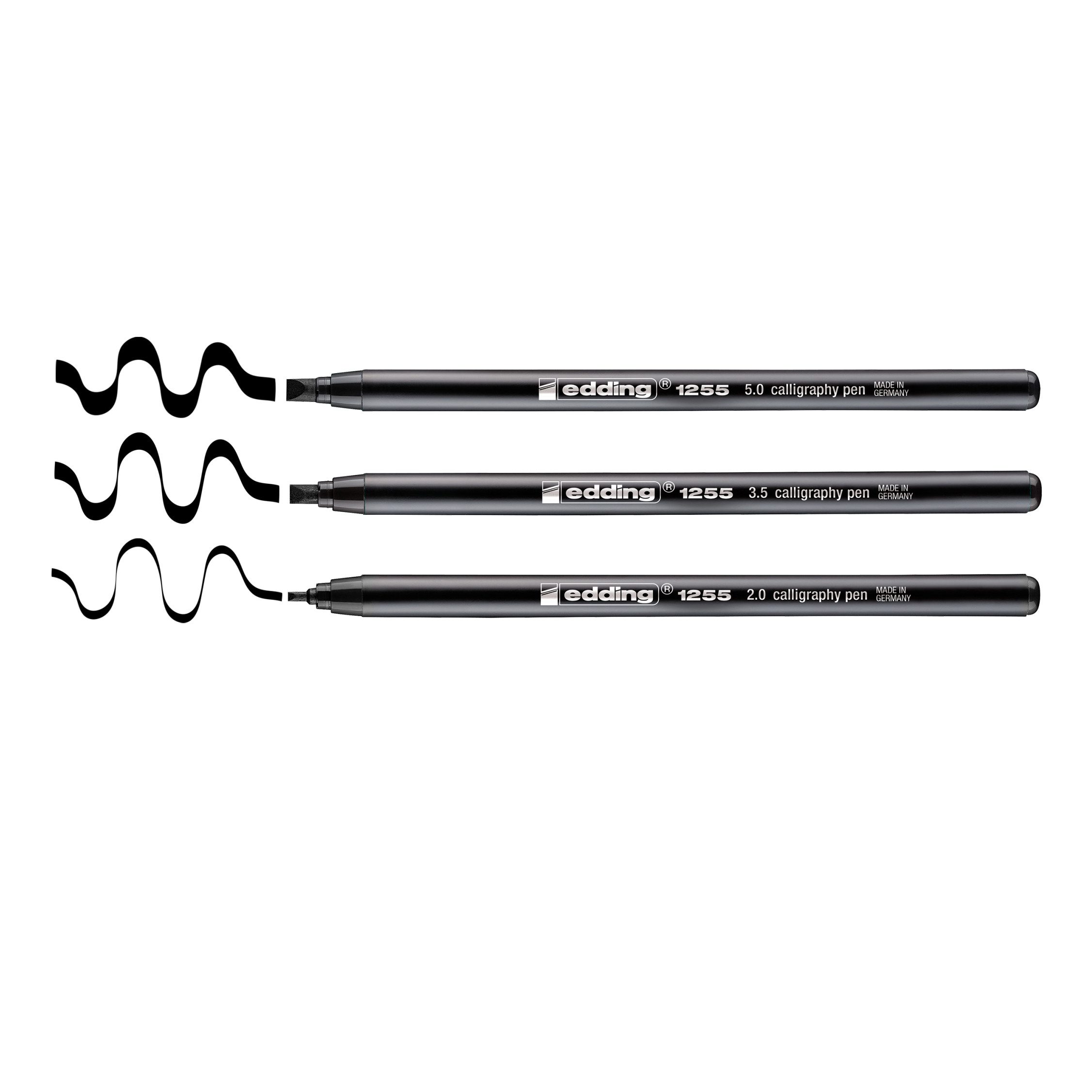 edding Filzstift edding 1255 Fasermaler calligraphy pen 3er Set