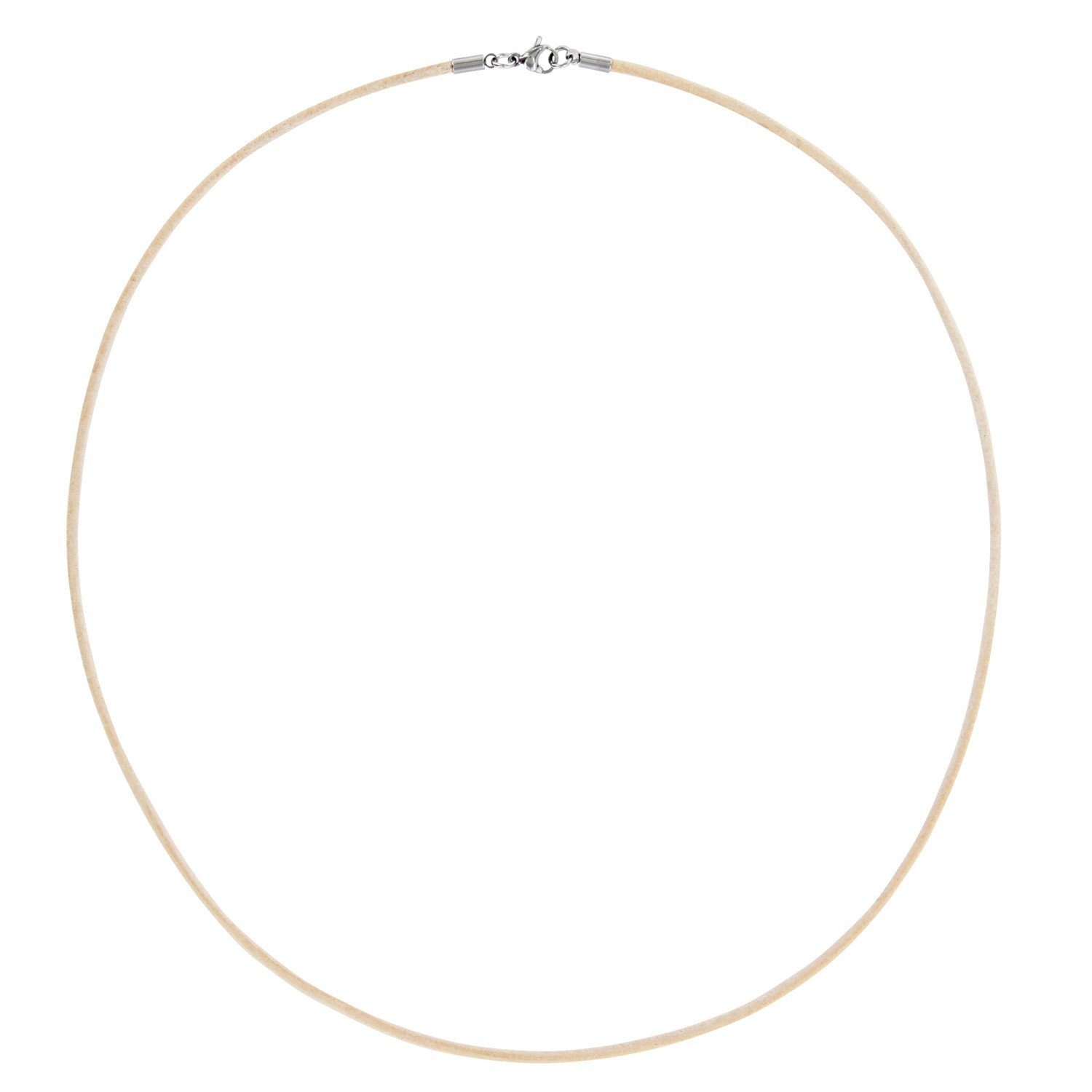 Auroris Lederband 2mm Echtleder Kette mit Edelstahl Karabinerverschluss (Farbe/Länge wählbar), Made in Germany