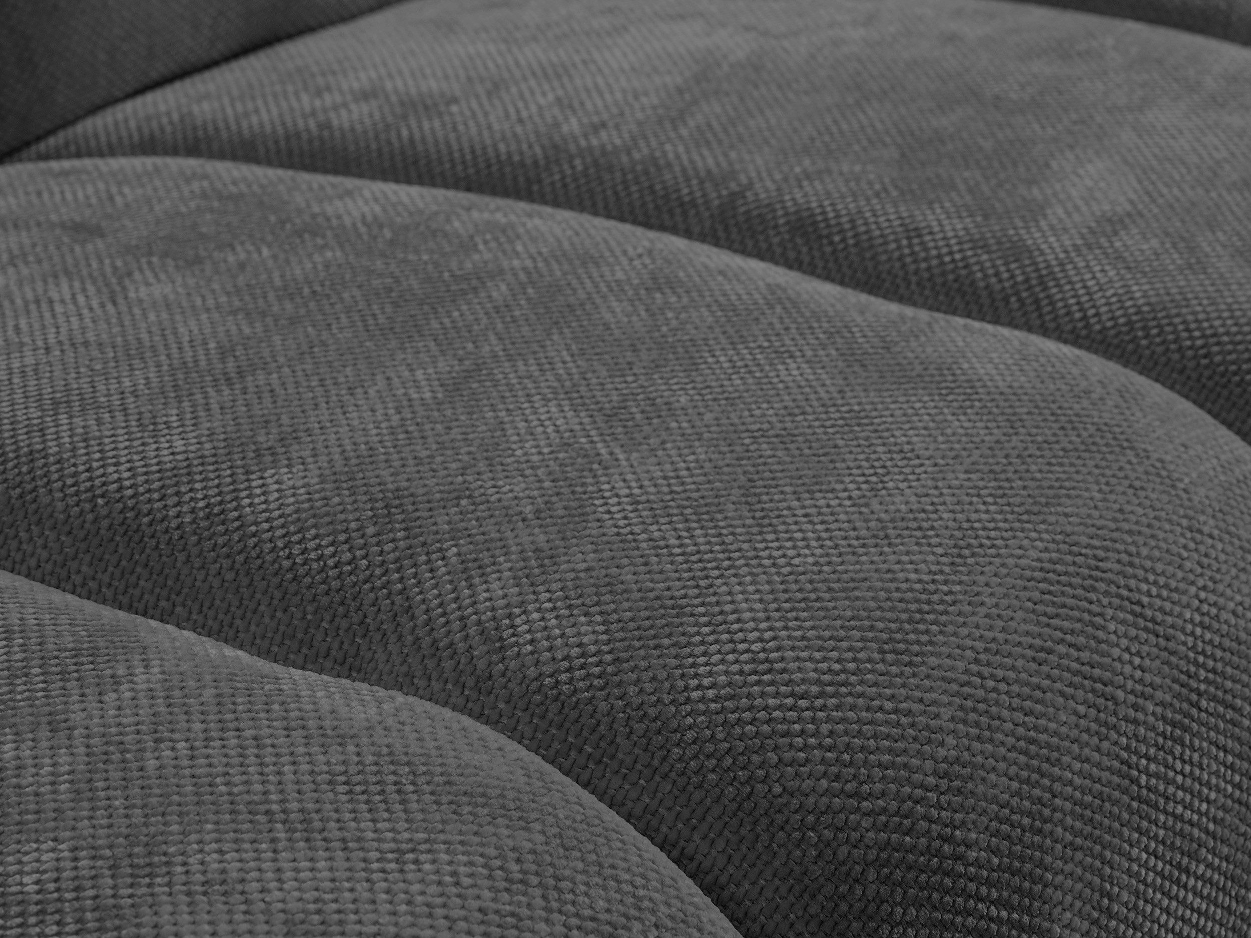 Beautysofa Ecksofa mit Metallbeine in Schwarz VOLARE L, ohne Schlaffunktion, mit höchstem Sitzkomfort – Bild 3 von 5