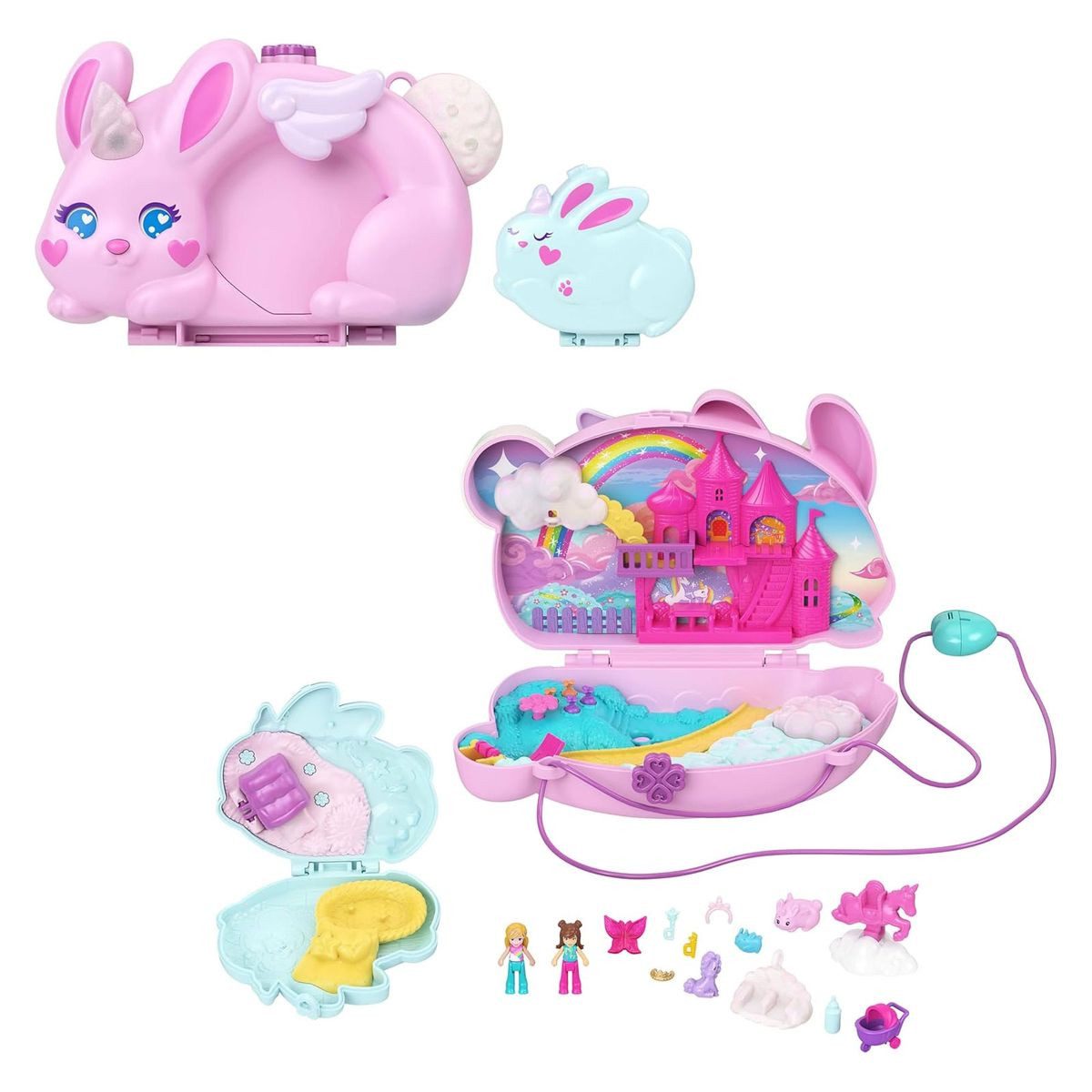 Mattel® Spielwelt Mattel JFT88 - Polly Pocket - 2-in 1 Häschenschatulle, Mini Spielset