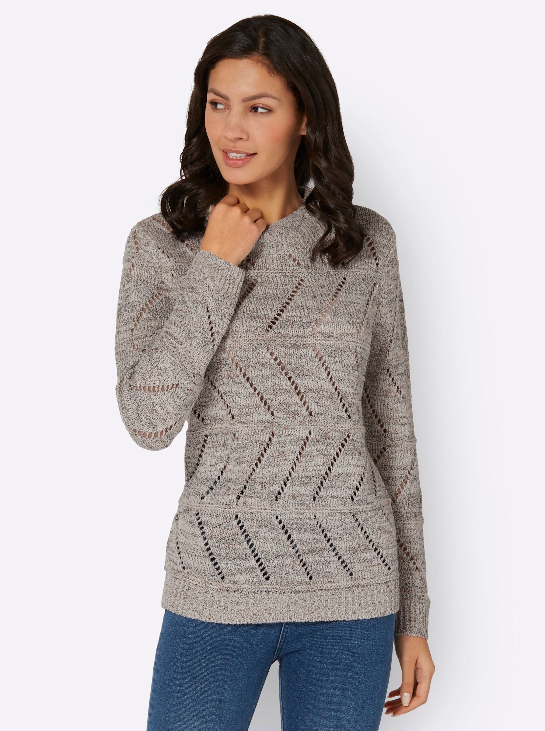 Strickpullover Rundhalspullover
