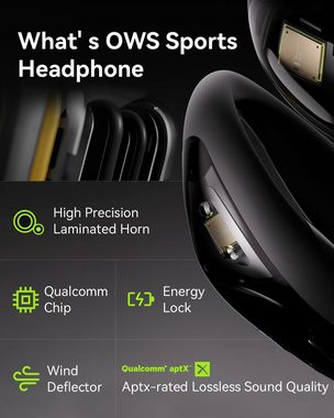 Oladance OWS Sports Open-Ear-Kopfhörer (Hochwertige Klangqualität ohne die Notwendigkeit, die Ohren zu bedecken, ermöglicht ein natürliches Hörerlebnis und Bewusstsein für die Umgebung., nahtlose Verbindung für ganztägigen Komfort und sicheren Sitz)