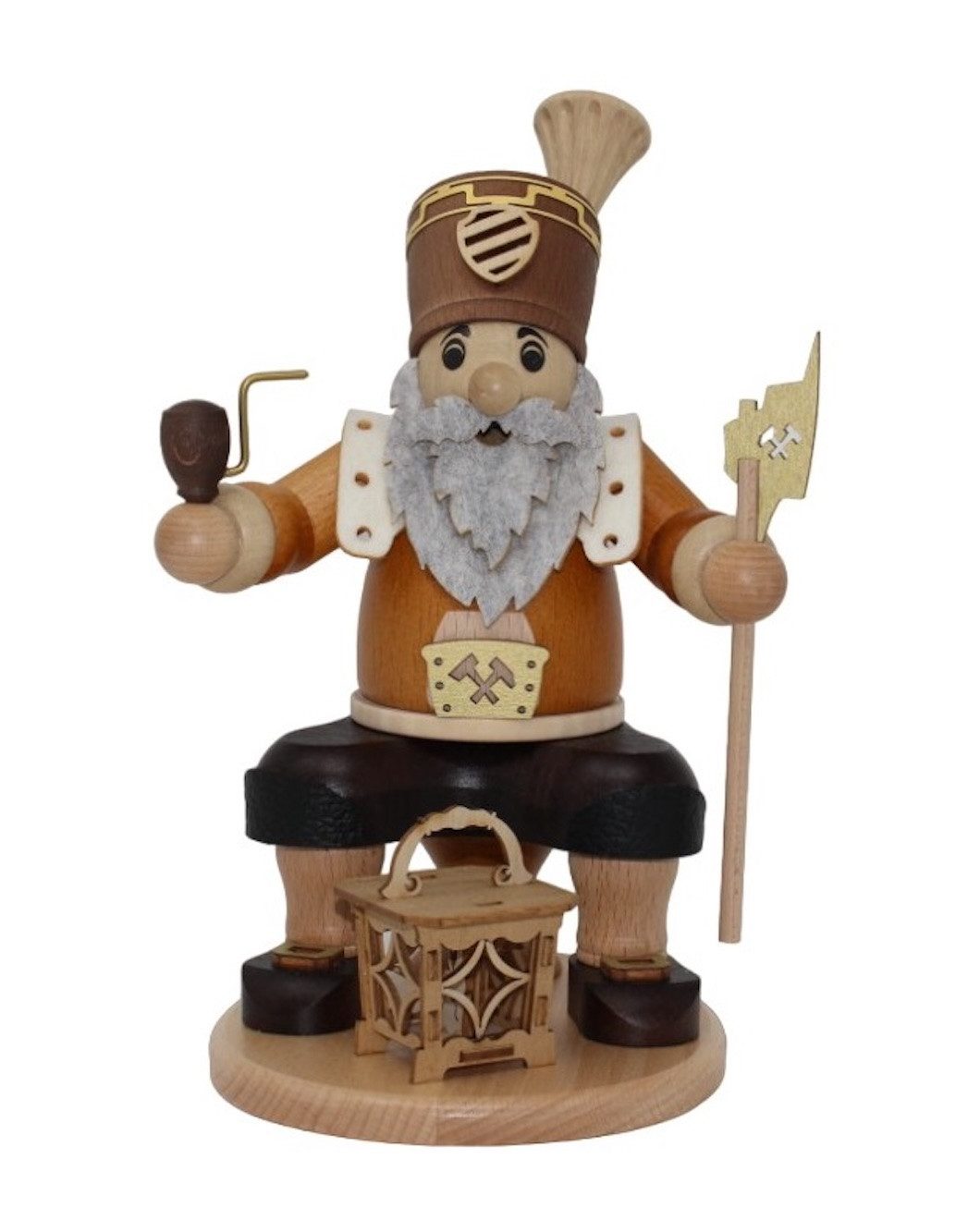 Zeidler Holzkunst Räuchermännchen Bergmann - Höhe: 23 cm - Handarbeit aus dem Erzgebirge, (1 St), Handarbeit aus dem Erzgebirge