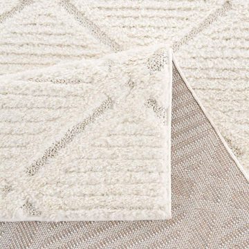 Hochflor-Teppich Focus 2997, Carpet City, rechteckig, Höhe: 20 mm, besonders weich, Uni Farben, Rauten-Optik, 3D-Effekt