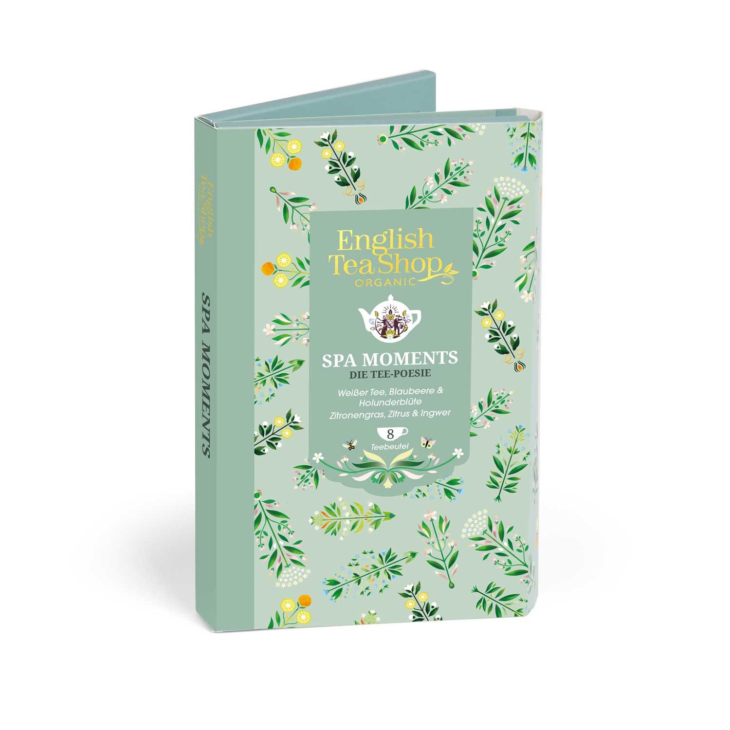 English Tea Shop Tee Geschenk Tee-Poesie "Spa Moments", 8 Teebeutel, BIO