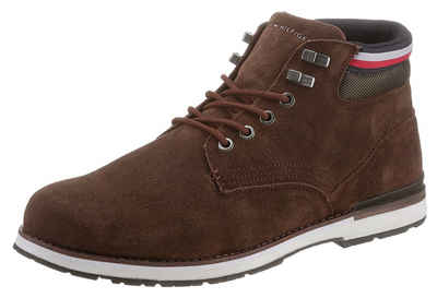 Tommy Hilfiger OUTDOOR HILFIGER SUEDE BOOT Schnürboots mit Streifen in Tommy Farben