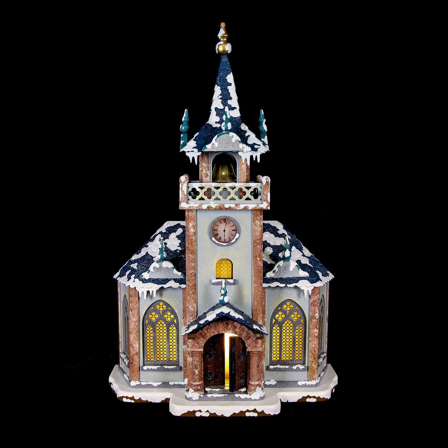 Hubrig Volkskunst GmbH Schwibbogen Winterhaus Kirche (31cm) von Hubrig Volkskunst