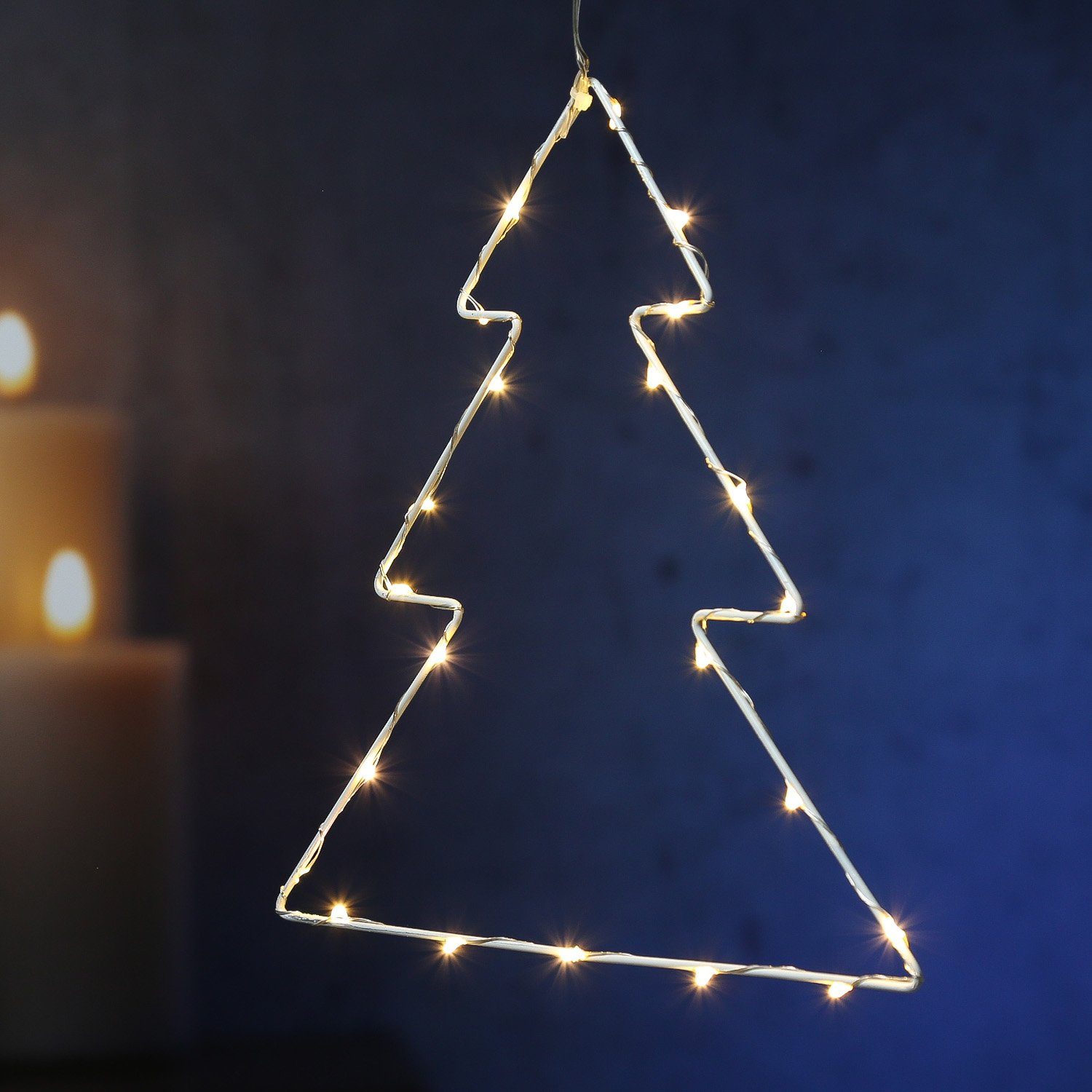 MARELIDA LED Baum »LED Baum Metall hängend warmweiß 24cm Batterie