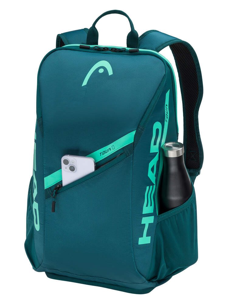 Head Tennisrucksack Tour (Schlägerfach, mit Schuhfach, 25 Liter) 2026 grün