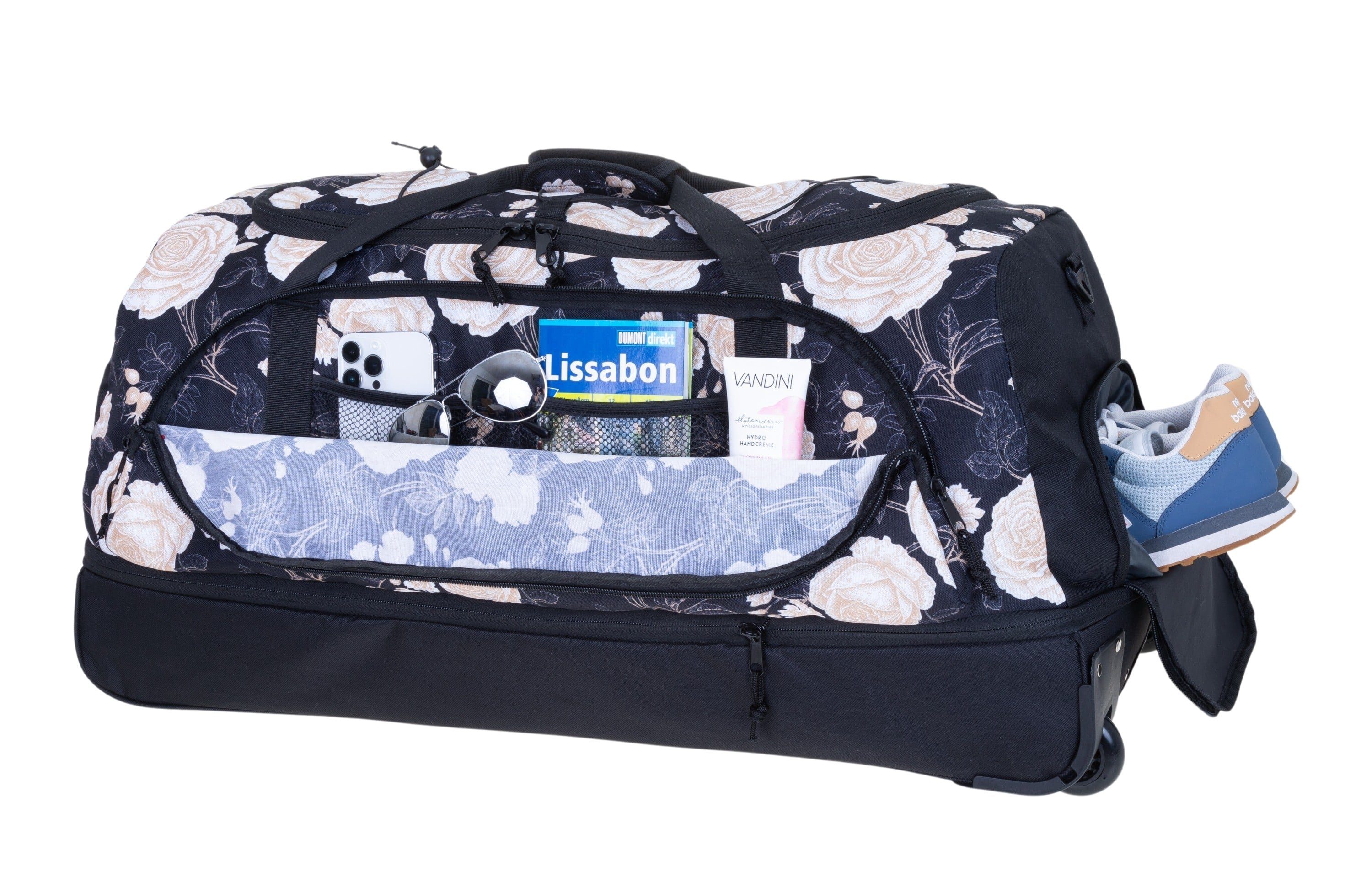ELEPHANT Weichgepäck-Trolley Cruiser Trolley 100-135 L Reisetasche Travel Flower, Damen Tasche Softcase Gepäck Reise Urlaub Trolly