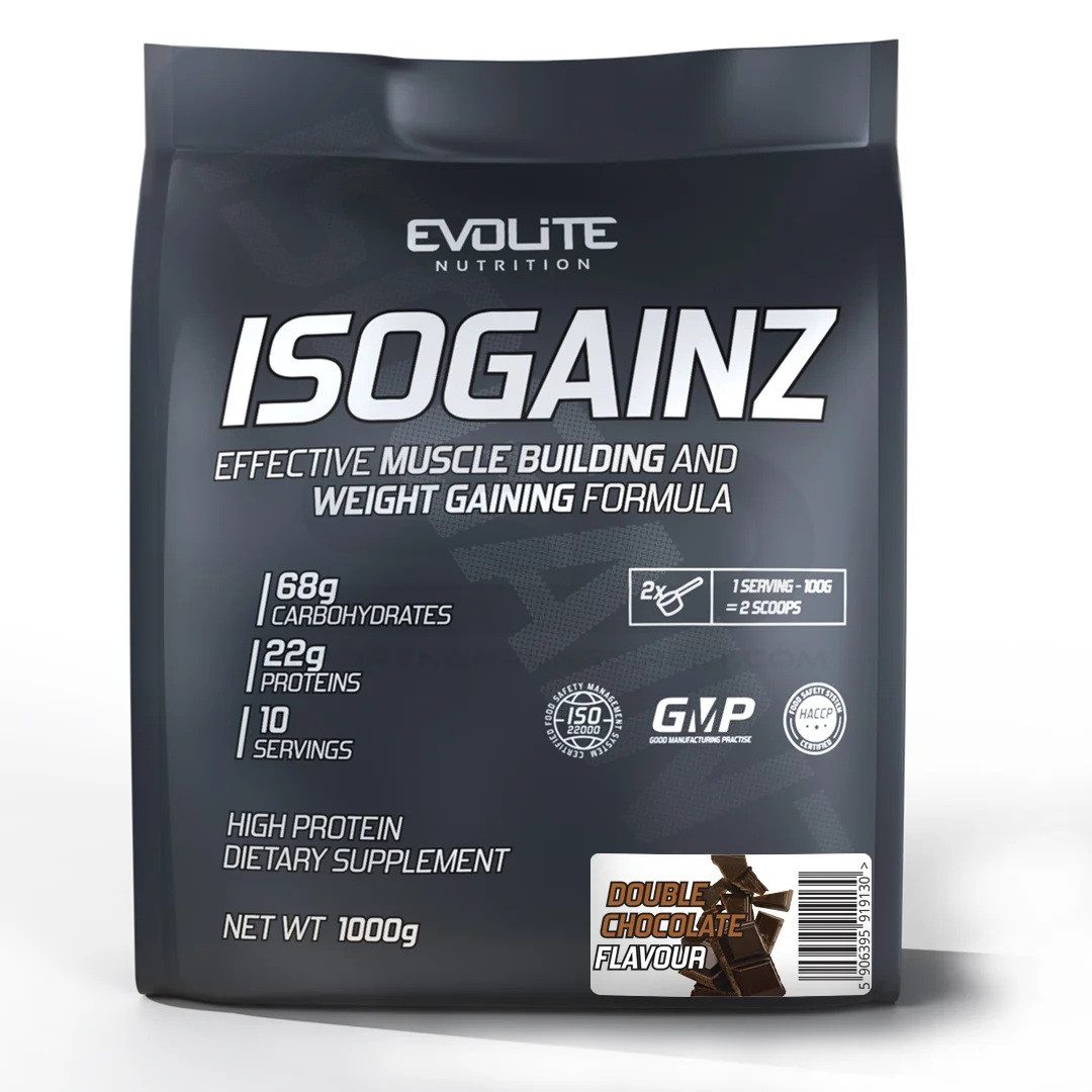 Evolite Nutrition ISO GAINZ GAINER 1000 g Pulver, 1 er Packung à 1000 g, Mit Molkenproteinisolat (WPI), Mit Molkenproteinkonzentrat (WPC)