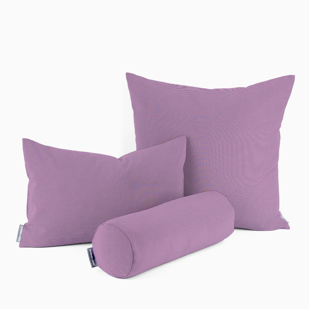 SCHÖNER LEBEN. Dekokissen Kissenhülle Panama Basic uni lila verschiedene Größen, made in Germany,handmade