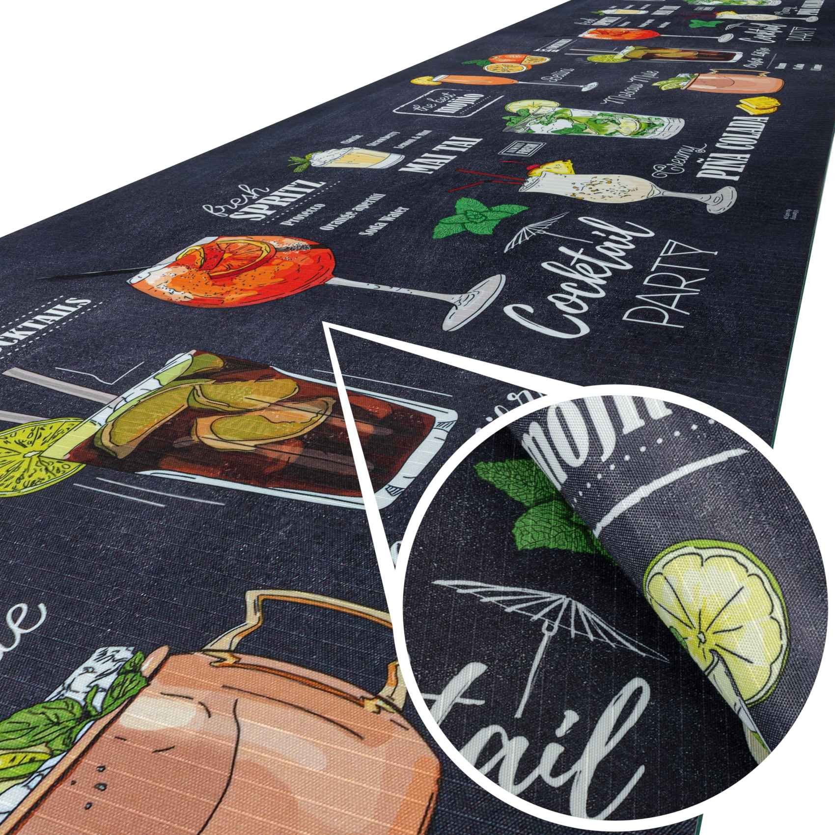 ANRO Küchenläufer Hochwertig GreenLine Flurläufer Teppichläufer Textil, Eckig, Höhe: 3 mm, Textil