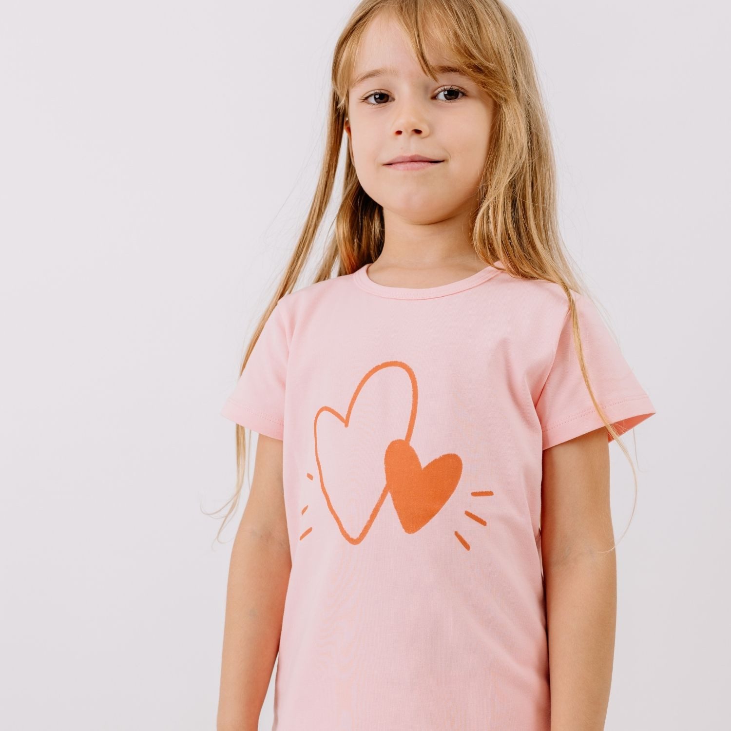 Walkiddy T-Shirt Walkiddy Herzen Kinder Bio Baumwolle GOTS Rosa - Bio Baumwolle,GOTS, Kinderbekleidung,nachhaltige Klamotten