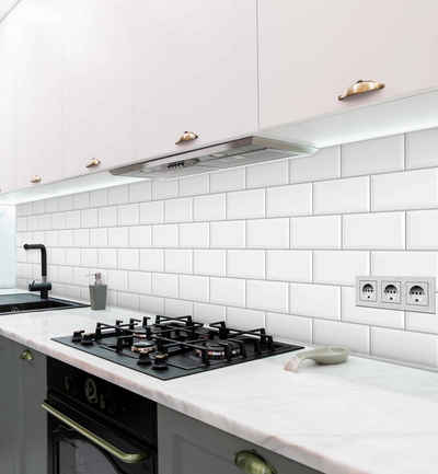 MyMaxxi Dekorationsfolie Küchenrückwand Fliesen Wand selbstklebend Spritzschutz Folie