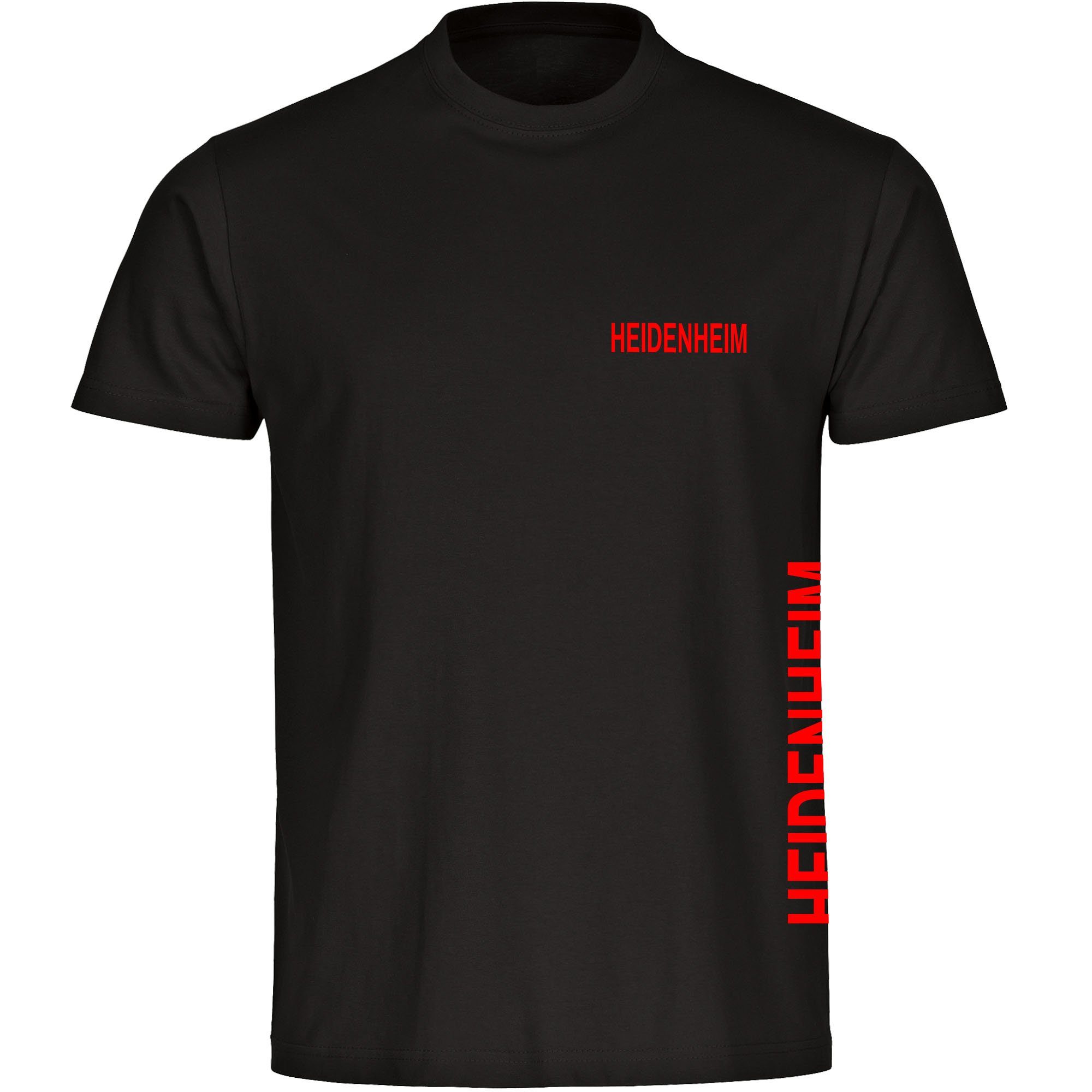 multifanshop T-Shirt Herren Heidenheim - Brust & Seite - Männer