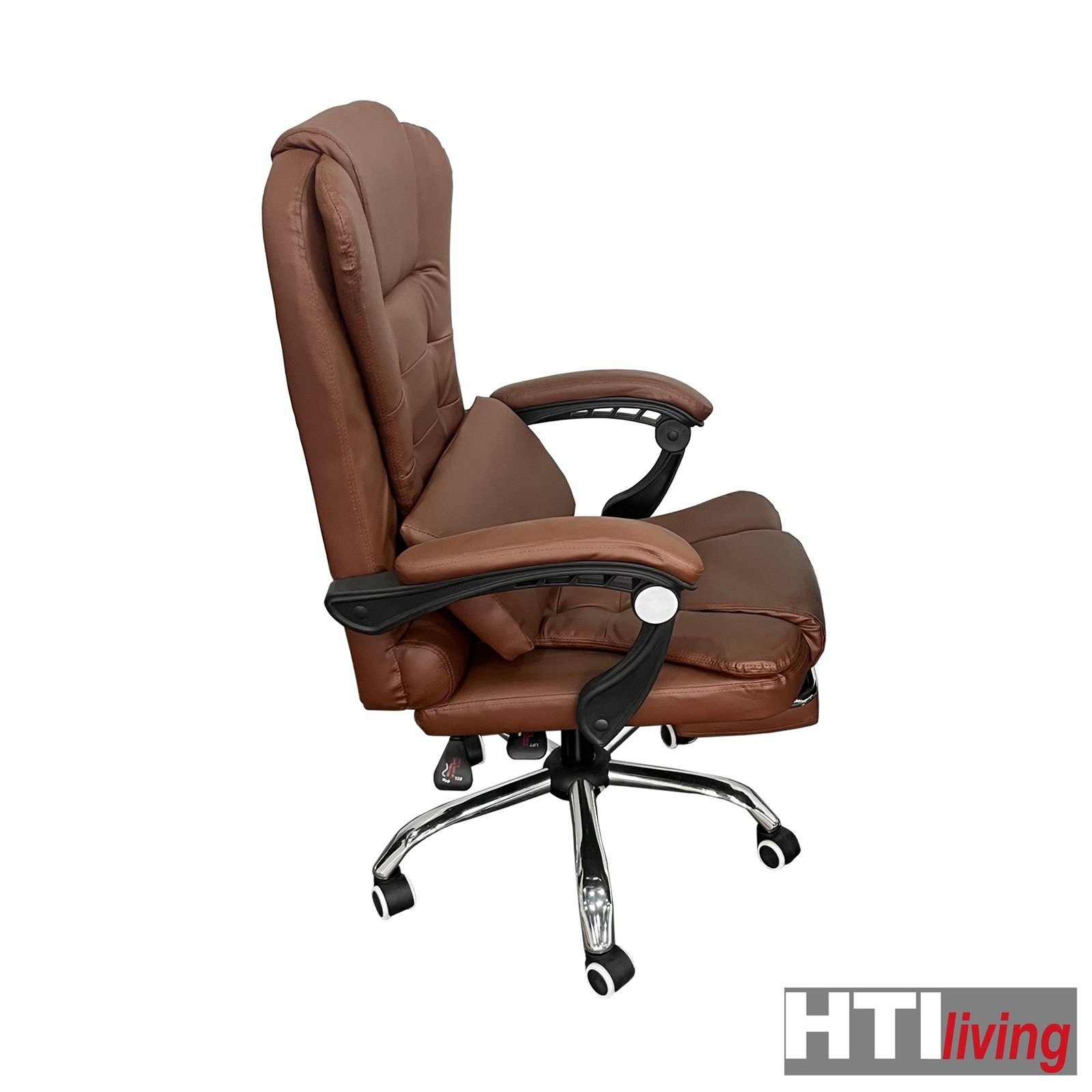 HTI-Living Drehstuhl Chefsessel Schreibtischstuhl (Stück, Hubertus Fußstütze mit höhenverstellbar St), 1
