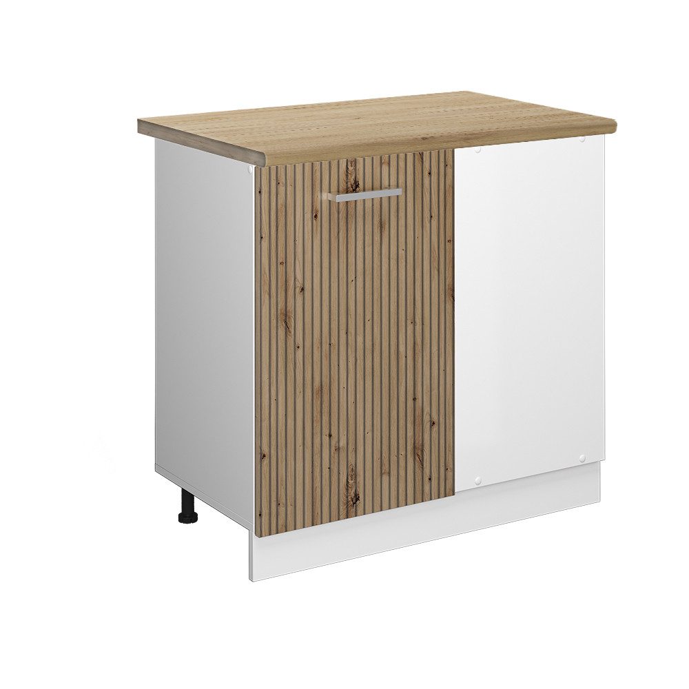 Vicco Eckunterschrank R-Line Küchen Eckschrank Artisan-Eiche/Weiß 86 cm AP günstig online kaufen