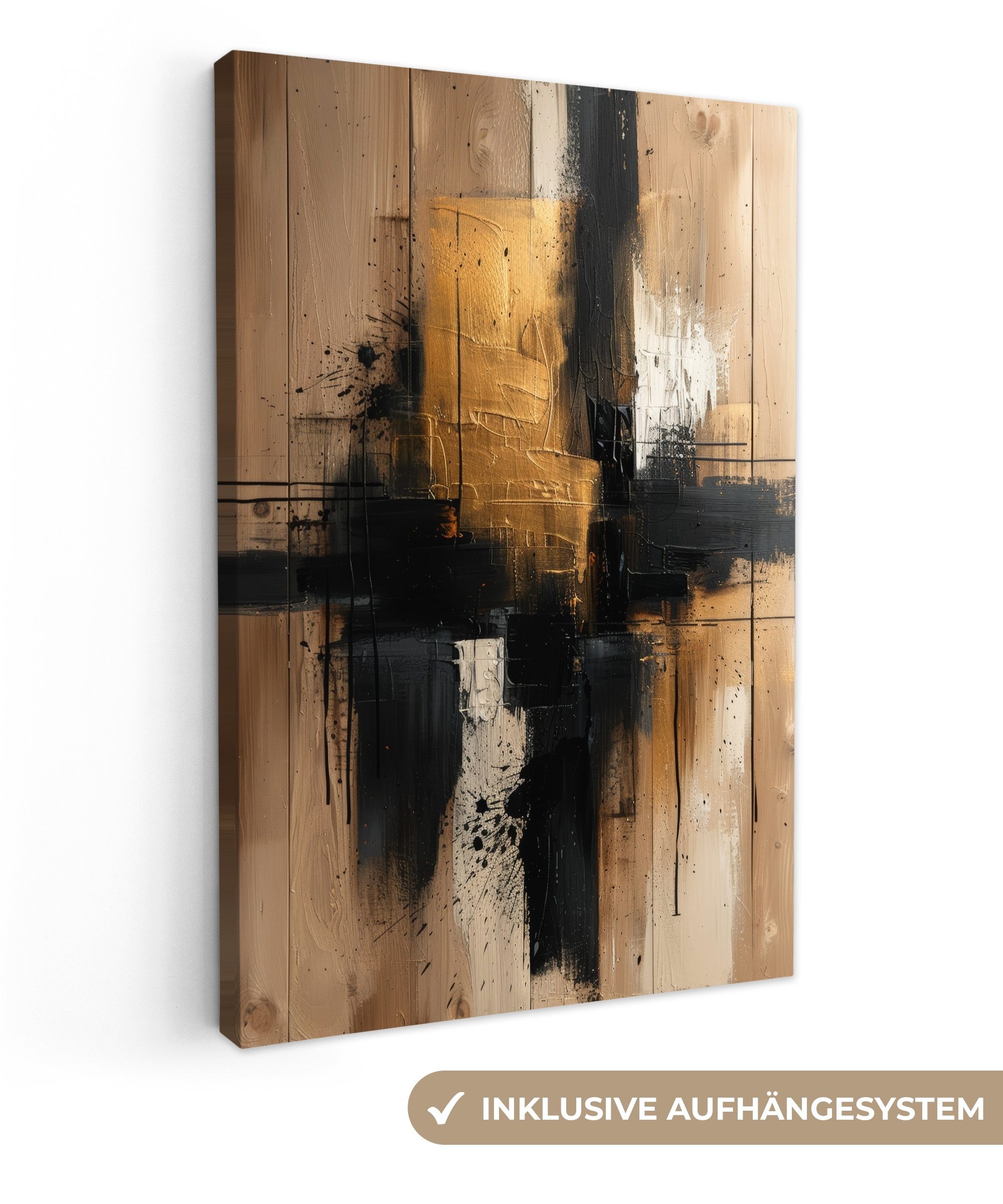 OneMillionCanvasses® Leinwandbild Modern - Schwarz - günstig online kaufen