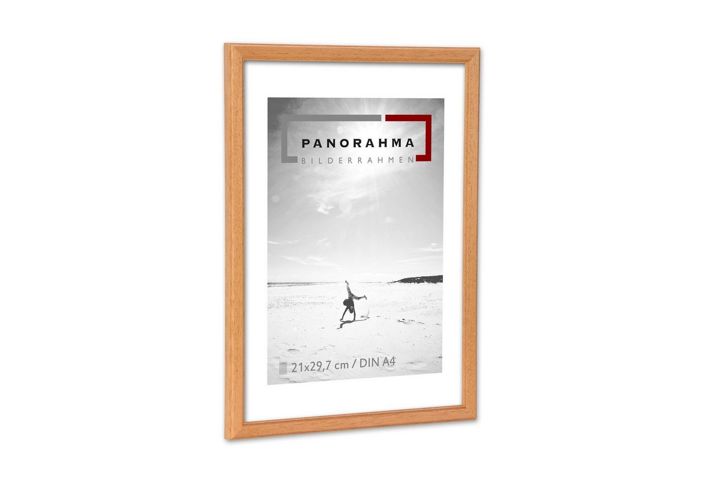 Panorahma Bilderrahmen Holzbilderrahmen Berlin, schmale Leiste, klassisch elegant, 5 Farben, für 1 Bilder (1 Rahmen), sehr schmal