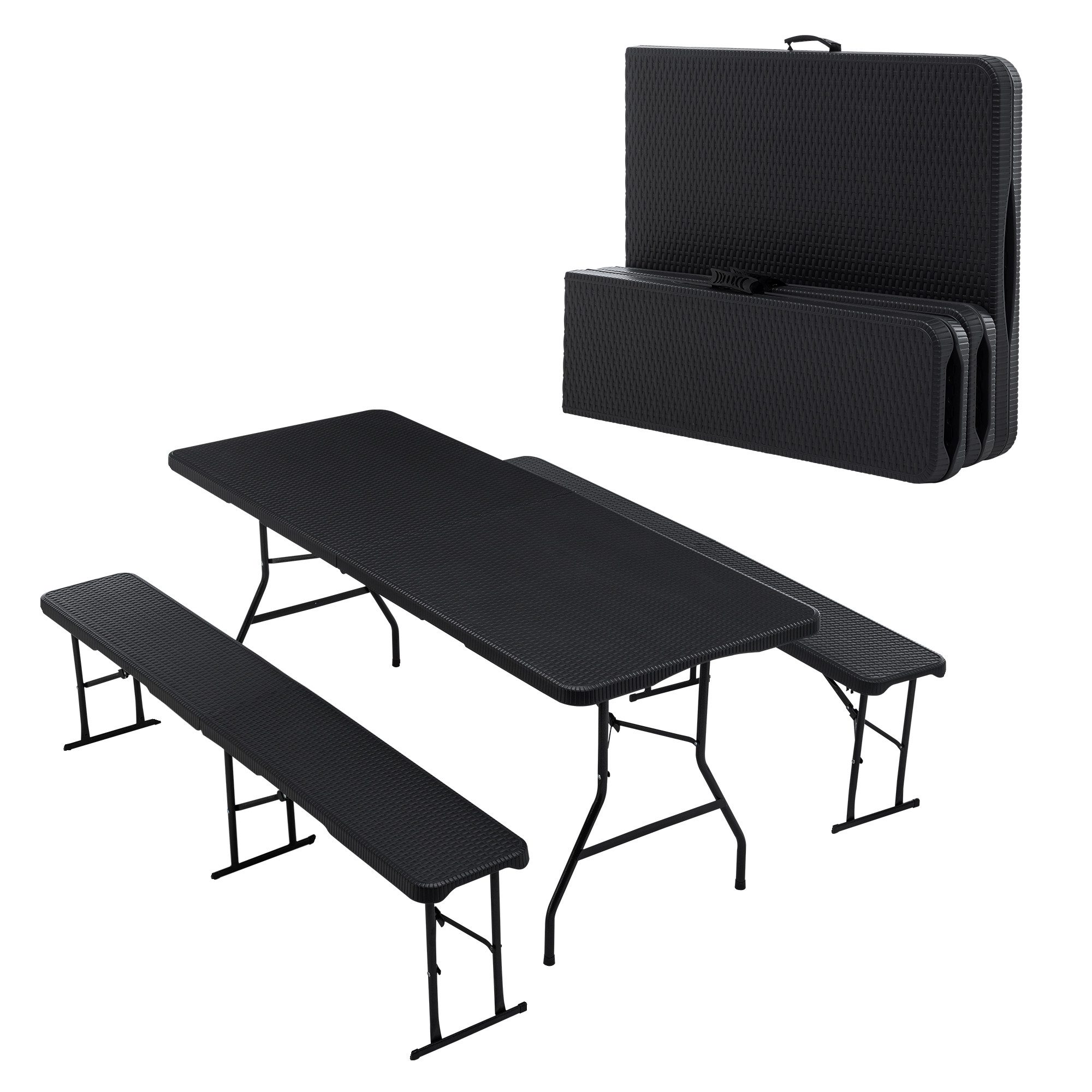 Thanaddo Klapptisch Bierzeltgarnitur 180cm Partytisch,Gartentisch,Campingti günstig online kaufen
