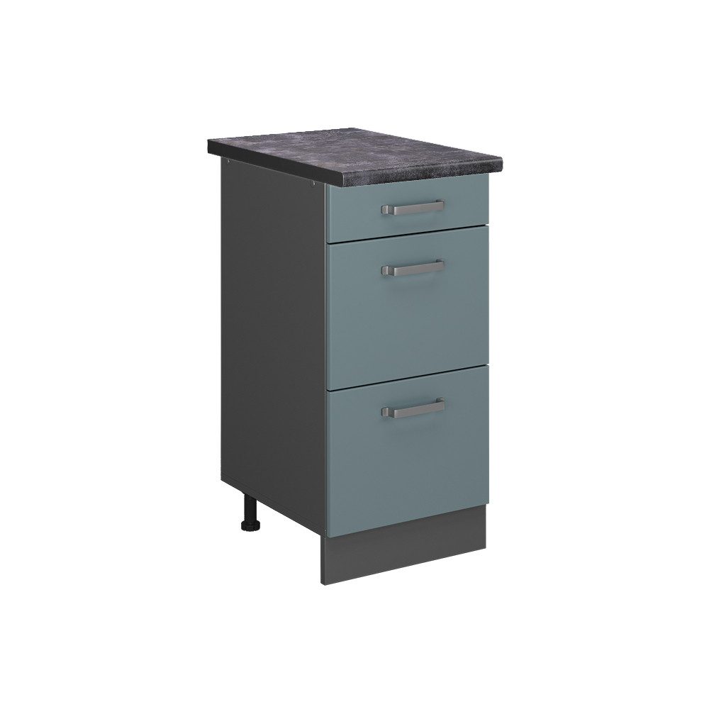 Vicco Unterschrank R-Line, Blau-Grau/Anthrazit, 40 cm günstig online kaufen
