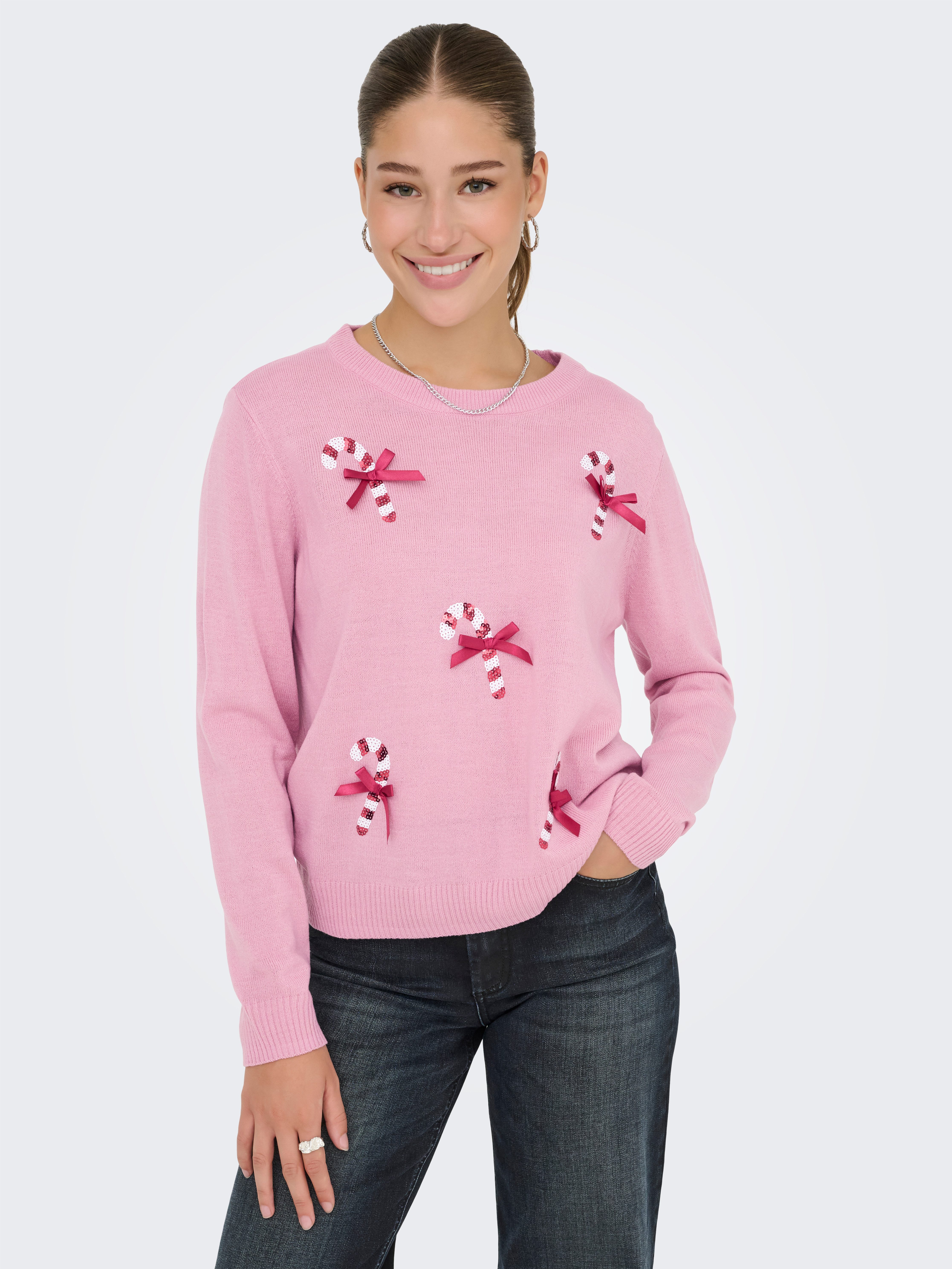 ONLY Weihnachtspullover ONLXMAS SHINE LS ONECK günstig online kaufen