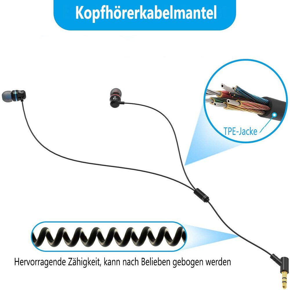 Noise Isolation In-Ear-Kopfhörern Earbuds-Ohrhörer In-Ear-Kopfhörer GelldG