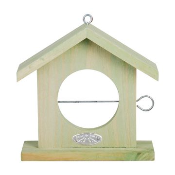 esschert design Vogelhaus Vogelhaus, Vogelfutterhaus mit Dach aus Holz