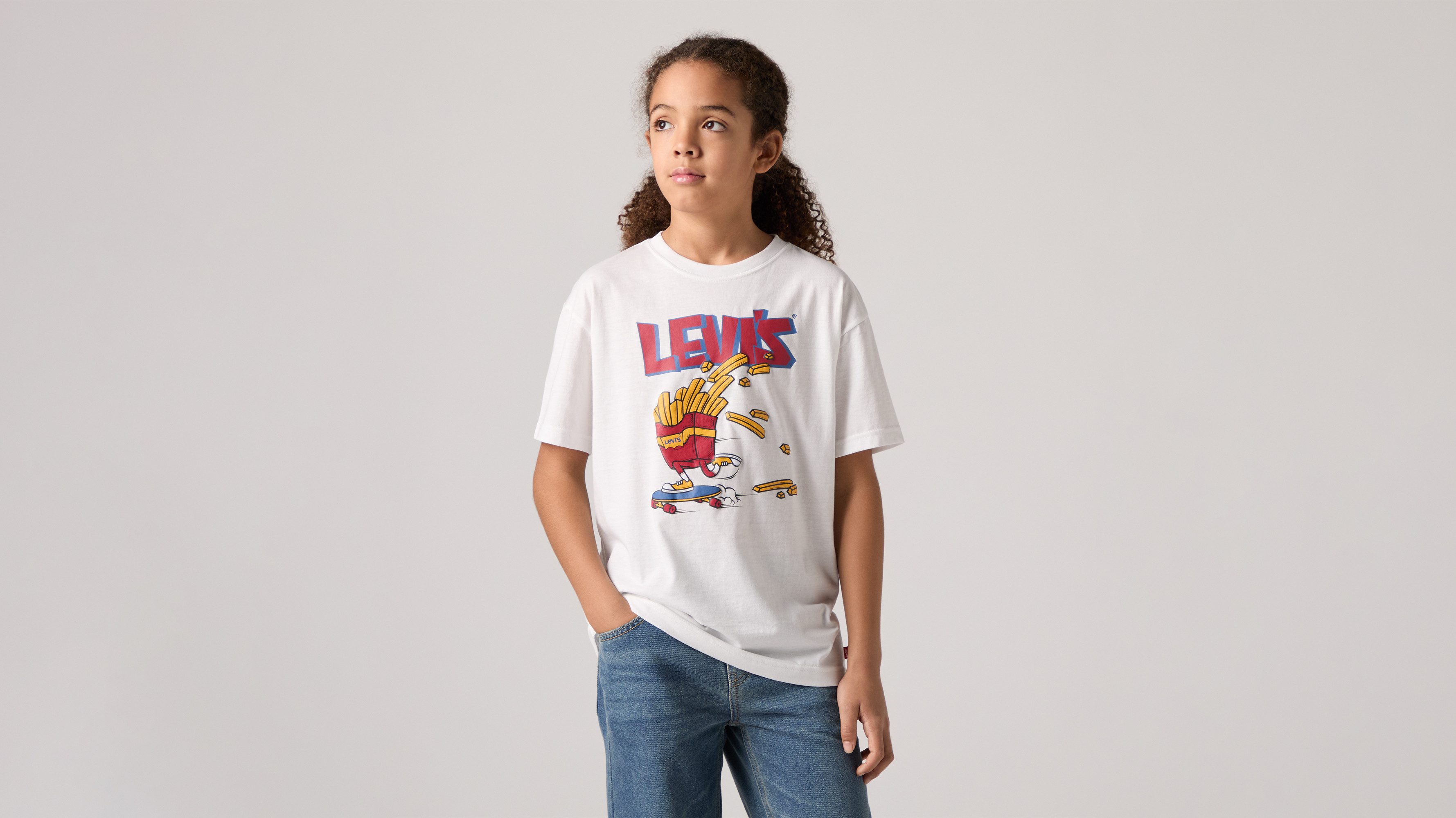 Levi's® Kids T-Shirt LVB FRIES ON THE LOOSE TEE for Boys, mit coolem Logo-Print