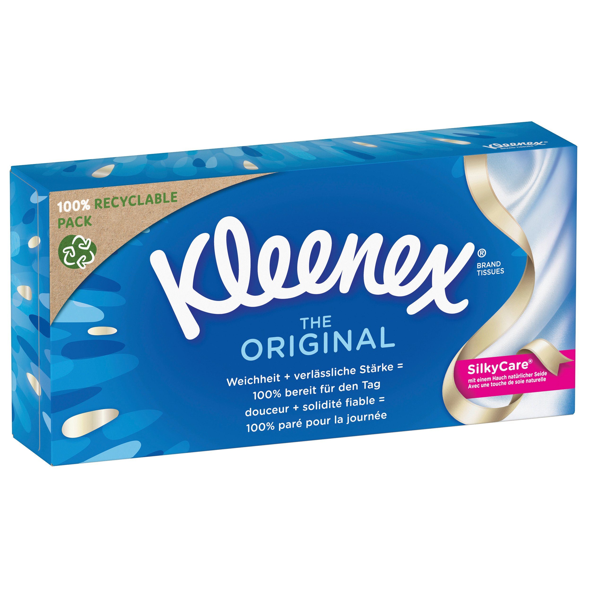 KLEENEX Papiertaschentücher Original Taschentücher-Boxen, 2-lagig, Großpackung, 24x72 Tücher (Vorratspack 24 x 72 Tücher), Taschentücher