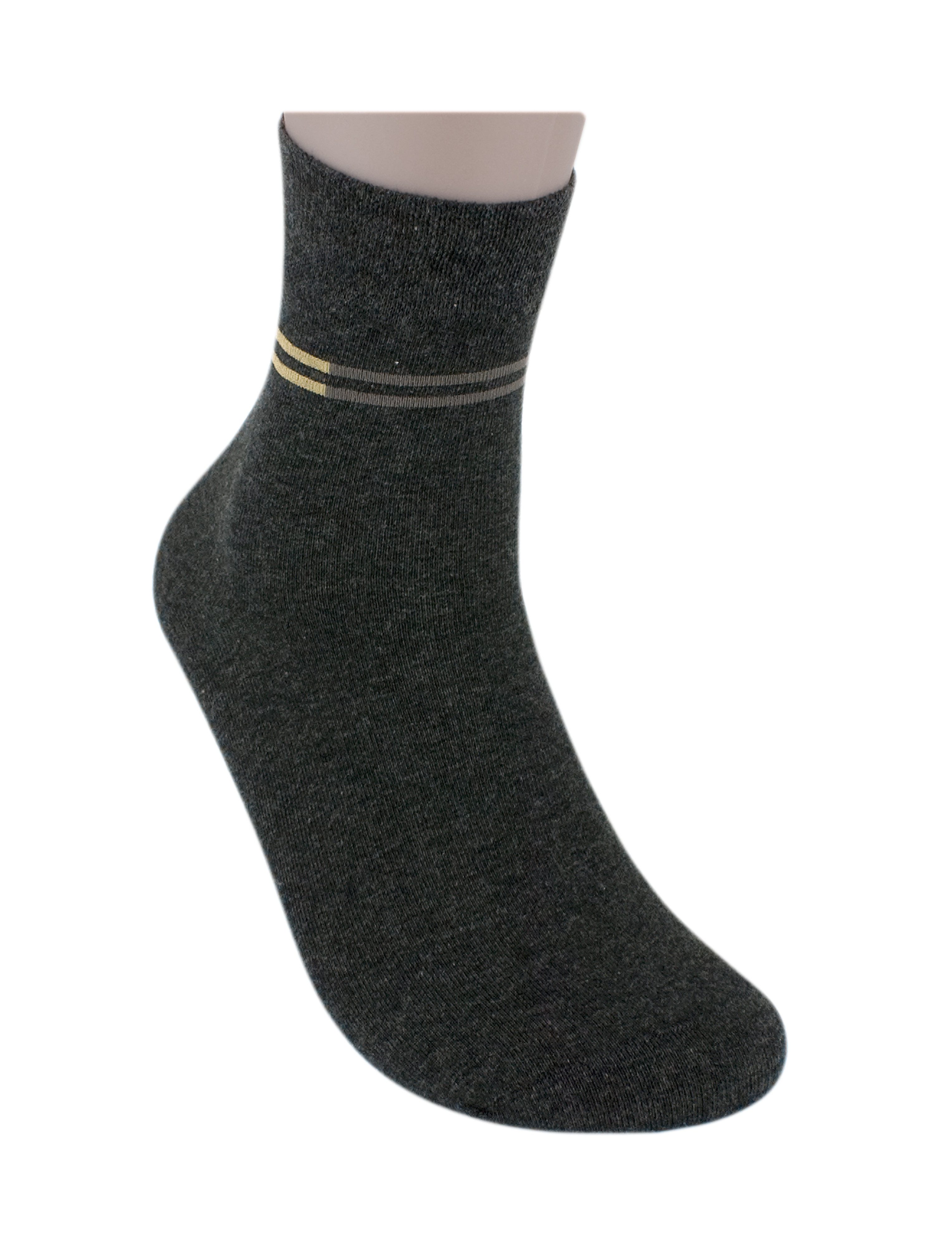 Die Sockenbude Kurzsocken RS-Strumpf GRAY (Bund, 3-Paar, grau anthrazit schwarz) mit Softrand ohne Gummidruck
