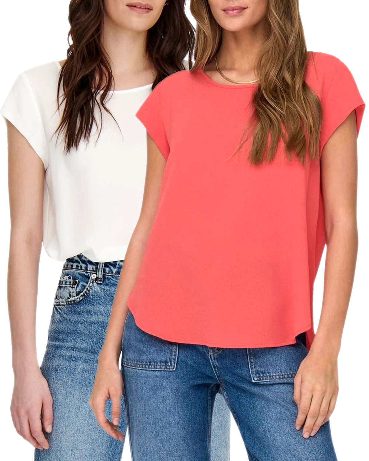 ONLY Shirtbluse (2er Pack) Basic Shirt günstig online kaufen