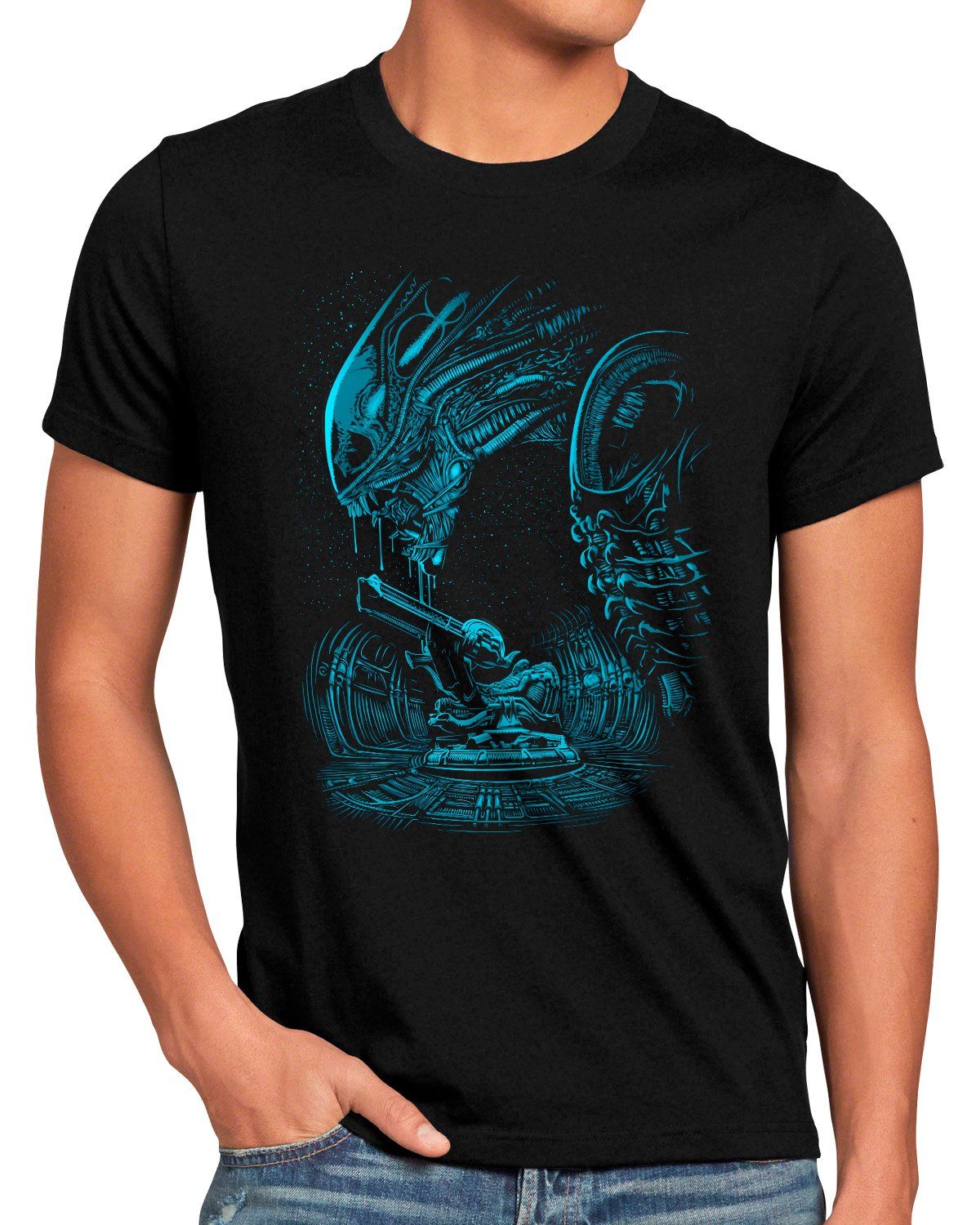 style3 Print-Shirt Herren T-Shirt Prometheus xenomorph alien ridley scott predator